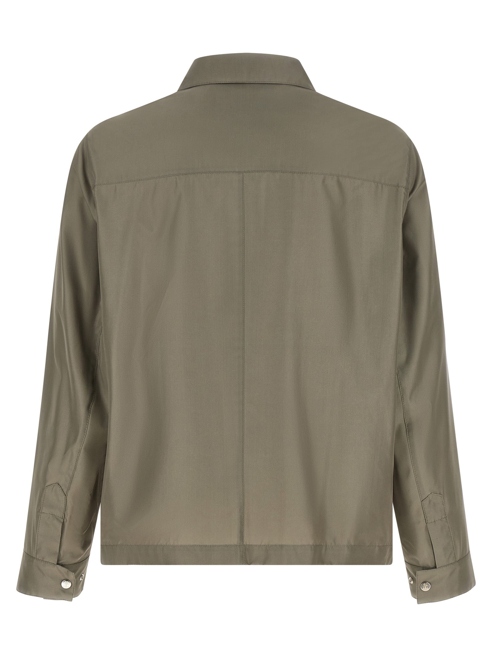 Brunello Cucinelli Bicolor Silk Full-Length Jacket Brunello Cucinelli
