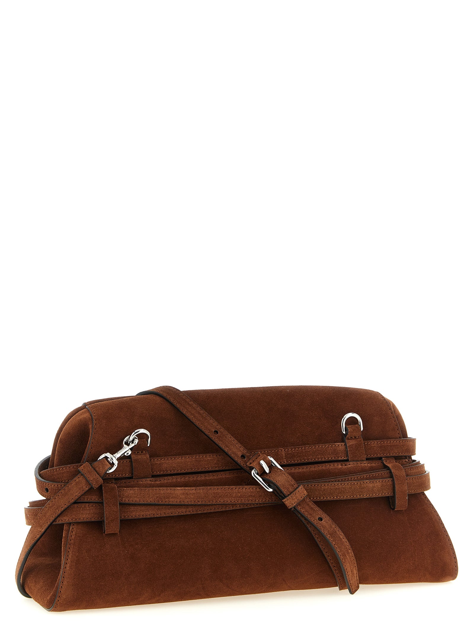 Moschino Brown Calfskin Clutch Bag Moschino