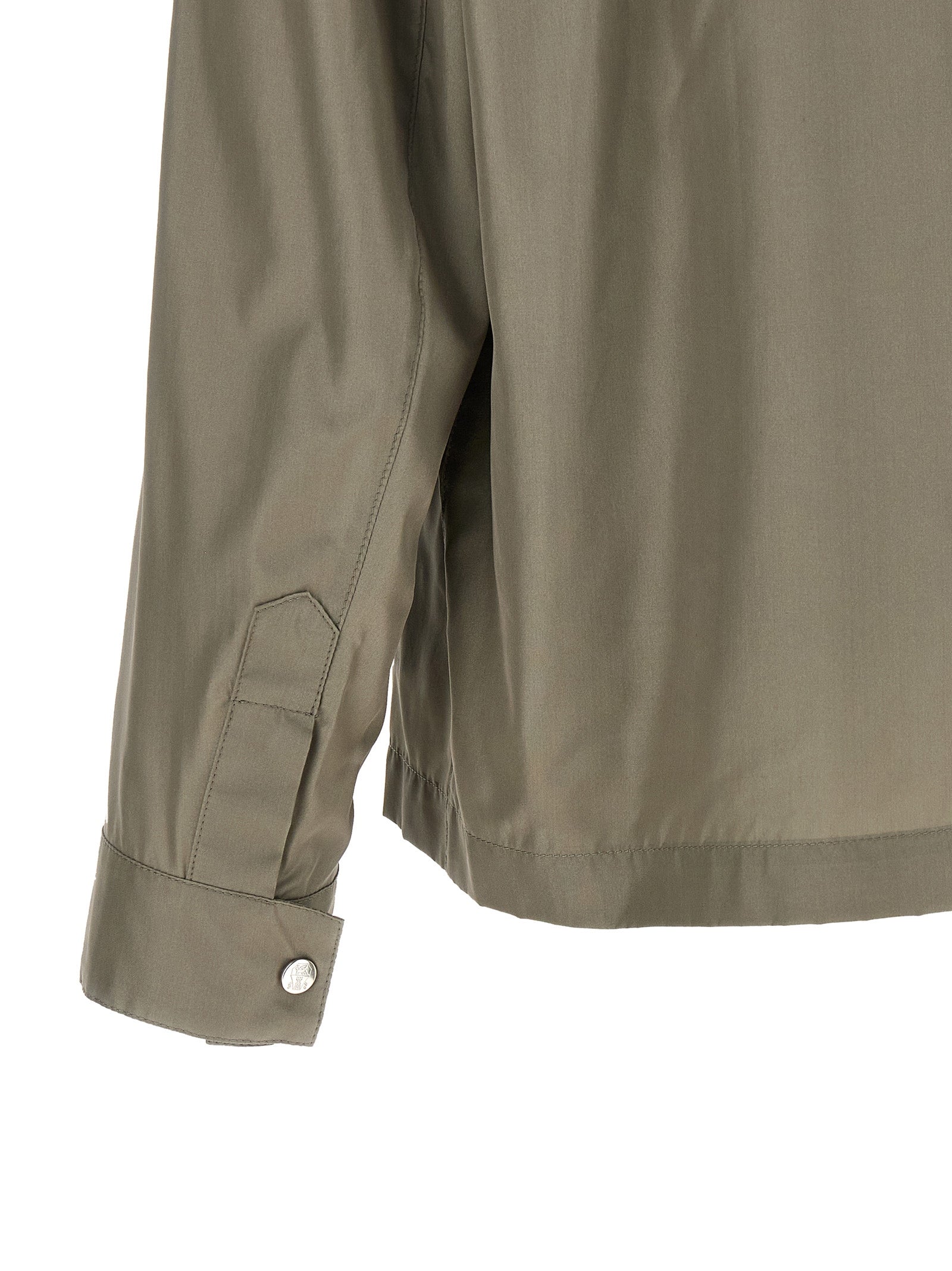 Brunello Cucinelli Bicolor Silk Full-Length Jacket Brunello Cucinelli
