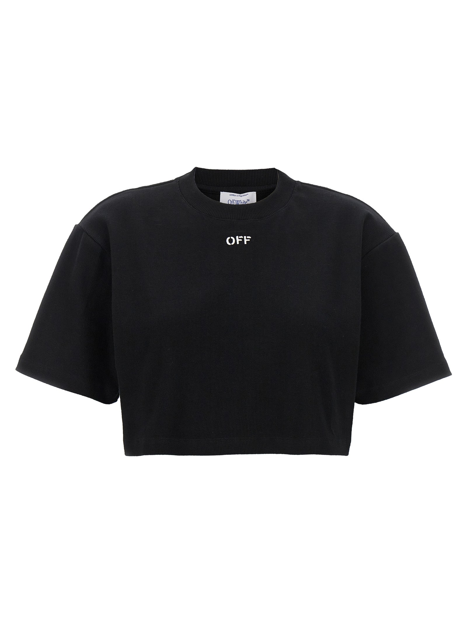 Off-White Black Cotton T-Shirt Off-White