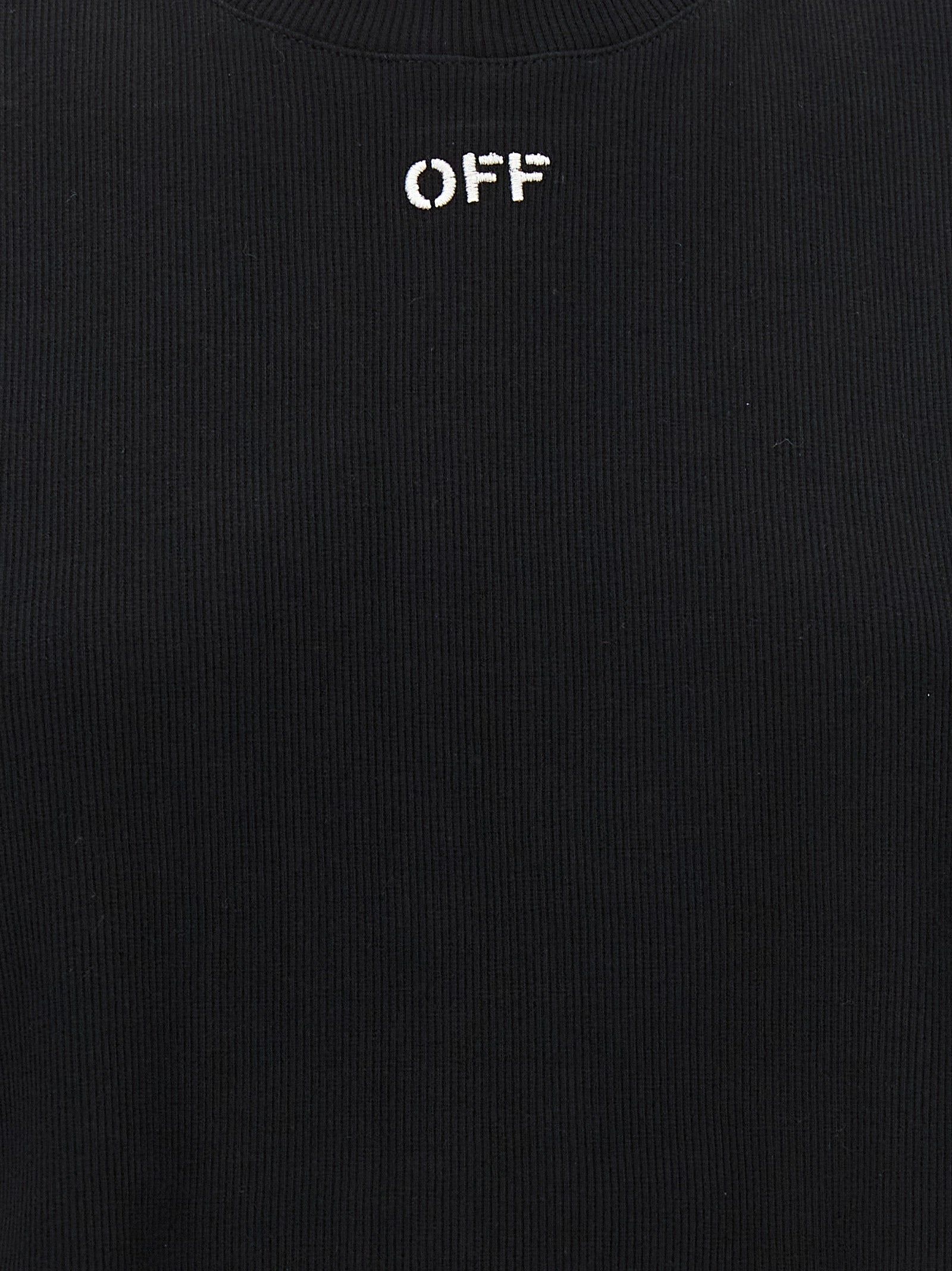 Off-White Black Cotton T-Shirt Off-White