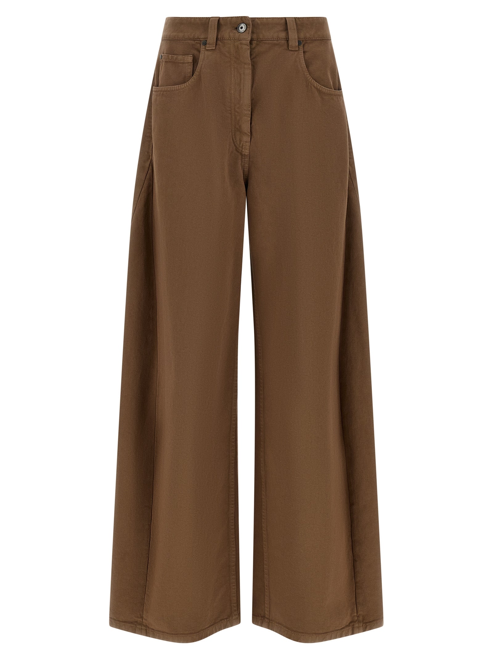 Brunello Cucinelli Brown Cotton Casual Pants Brunello Cucinelli