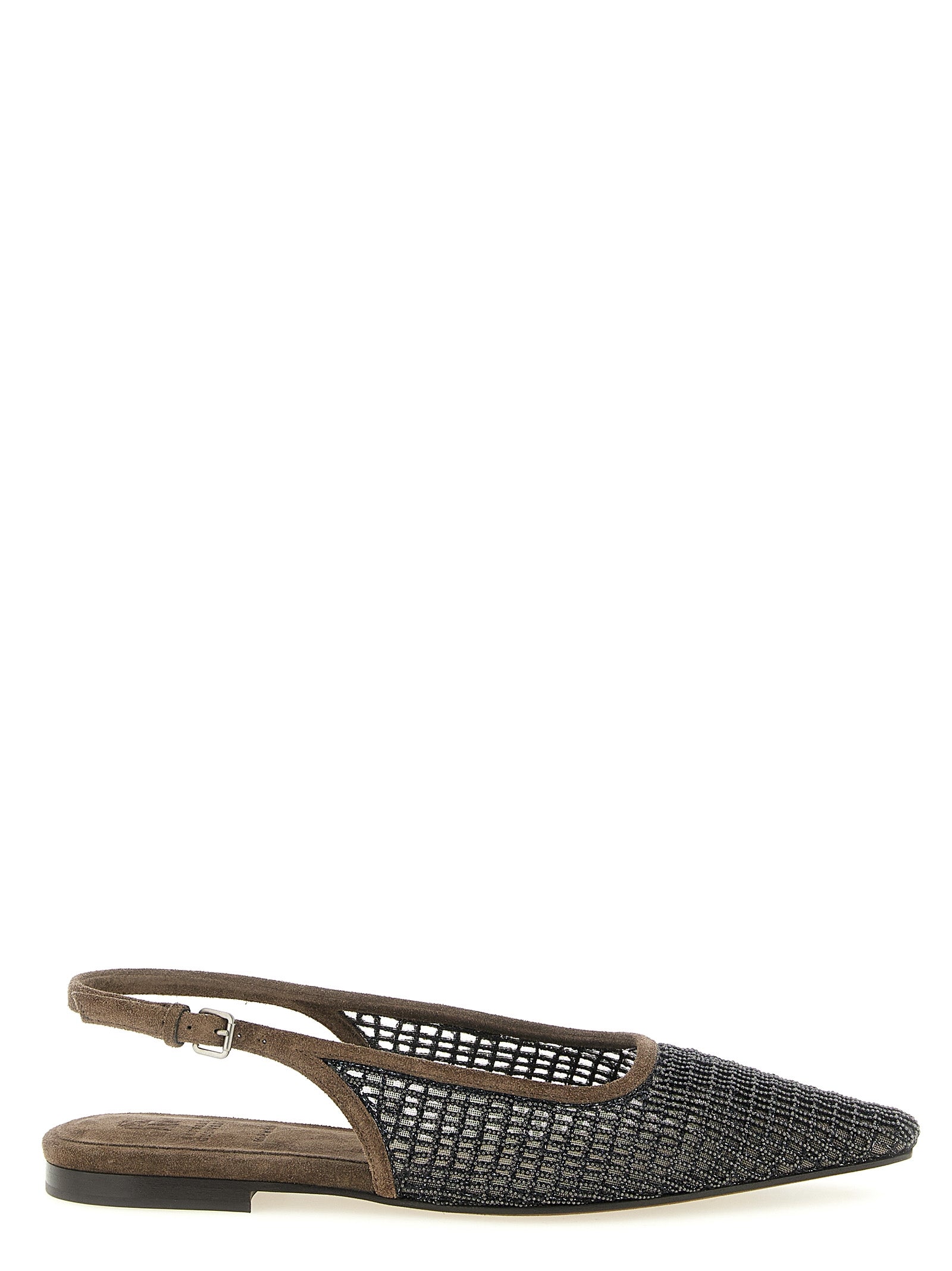 Brunello Cucinelli Brown Calfskin Ballet Flats Brunello Cucinelli