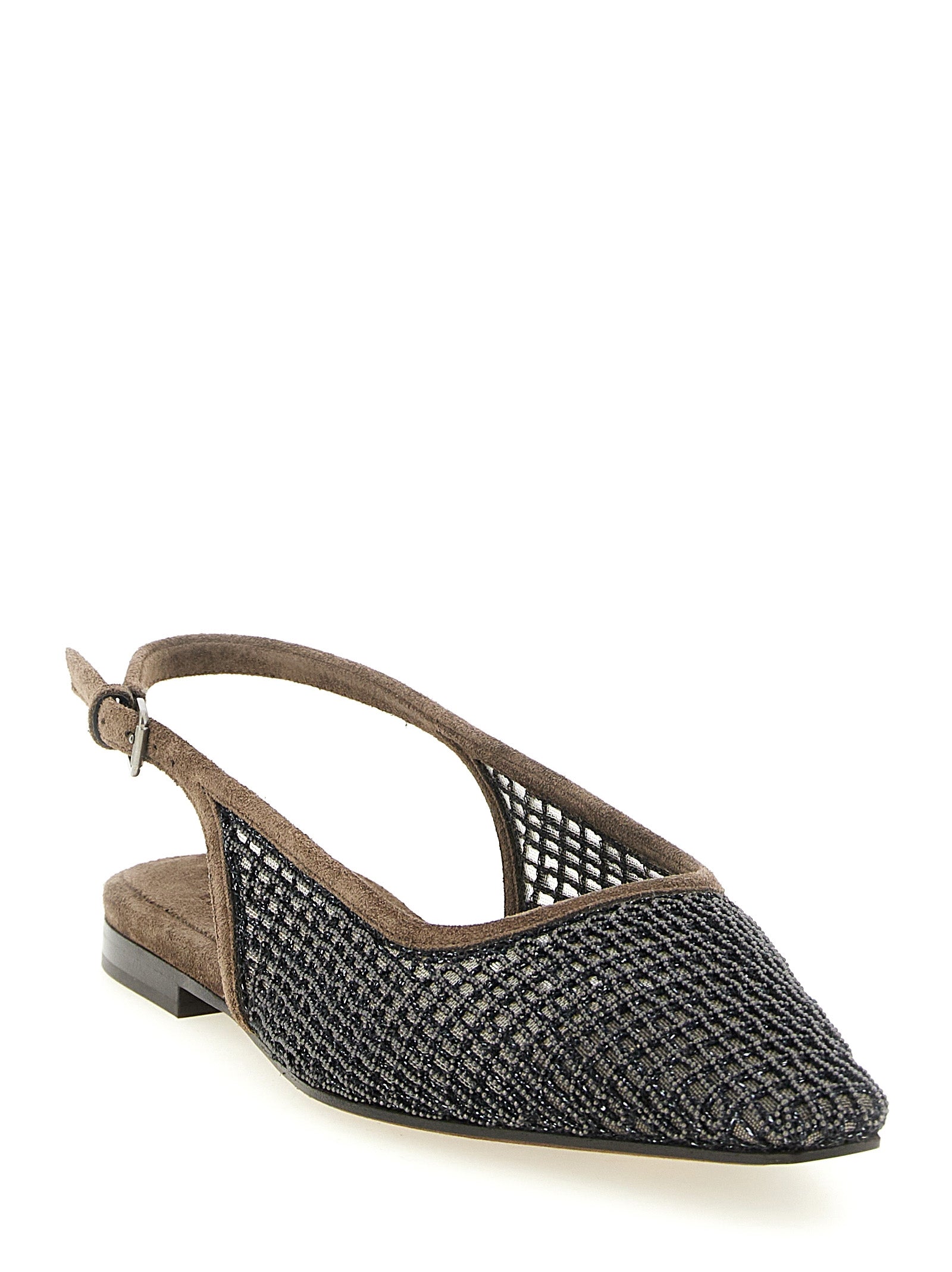 Brunello Cucinelli Brown Calfskin Ballet Flats Brunello Cucinelli