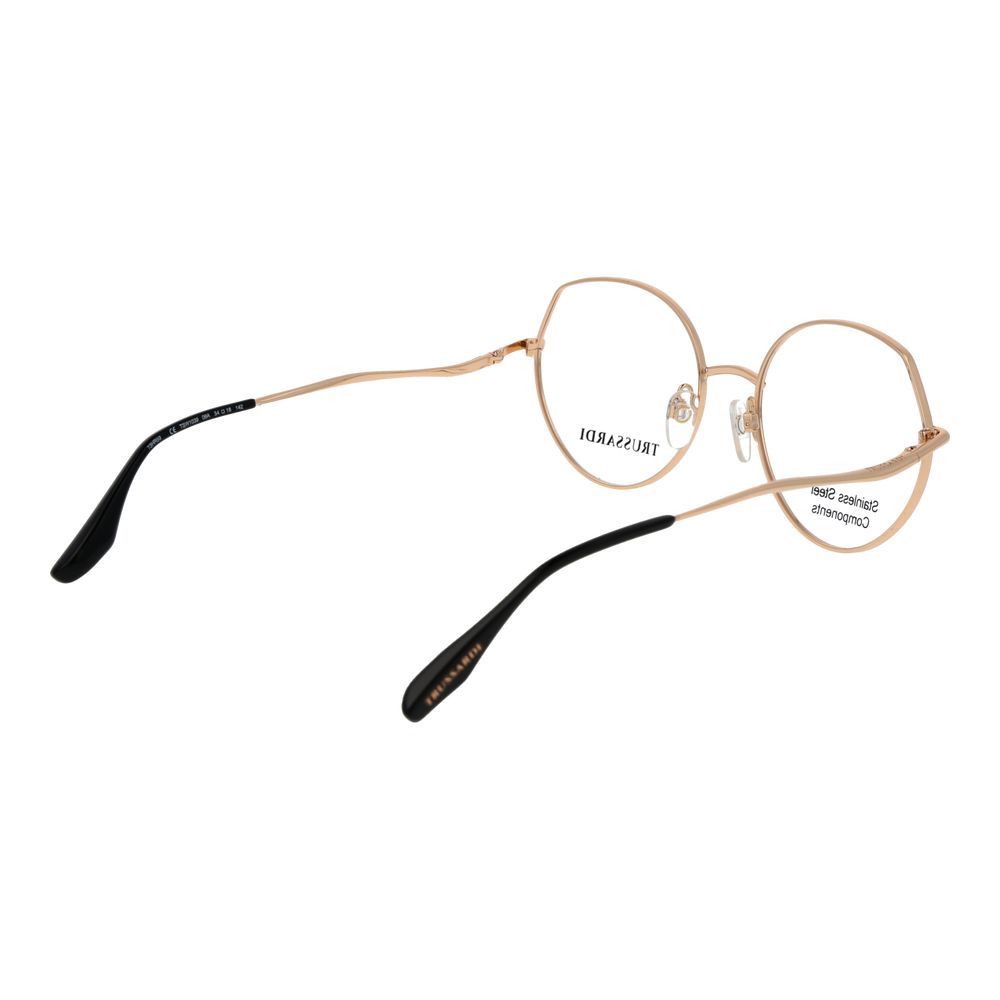 Trussardi Black Stainless Steel Glasses (Frames) Trussardi