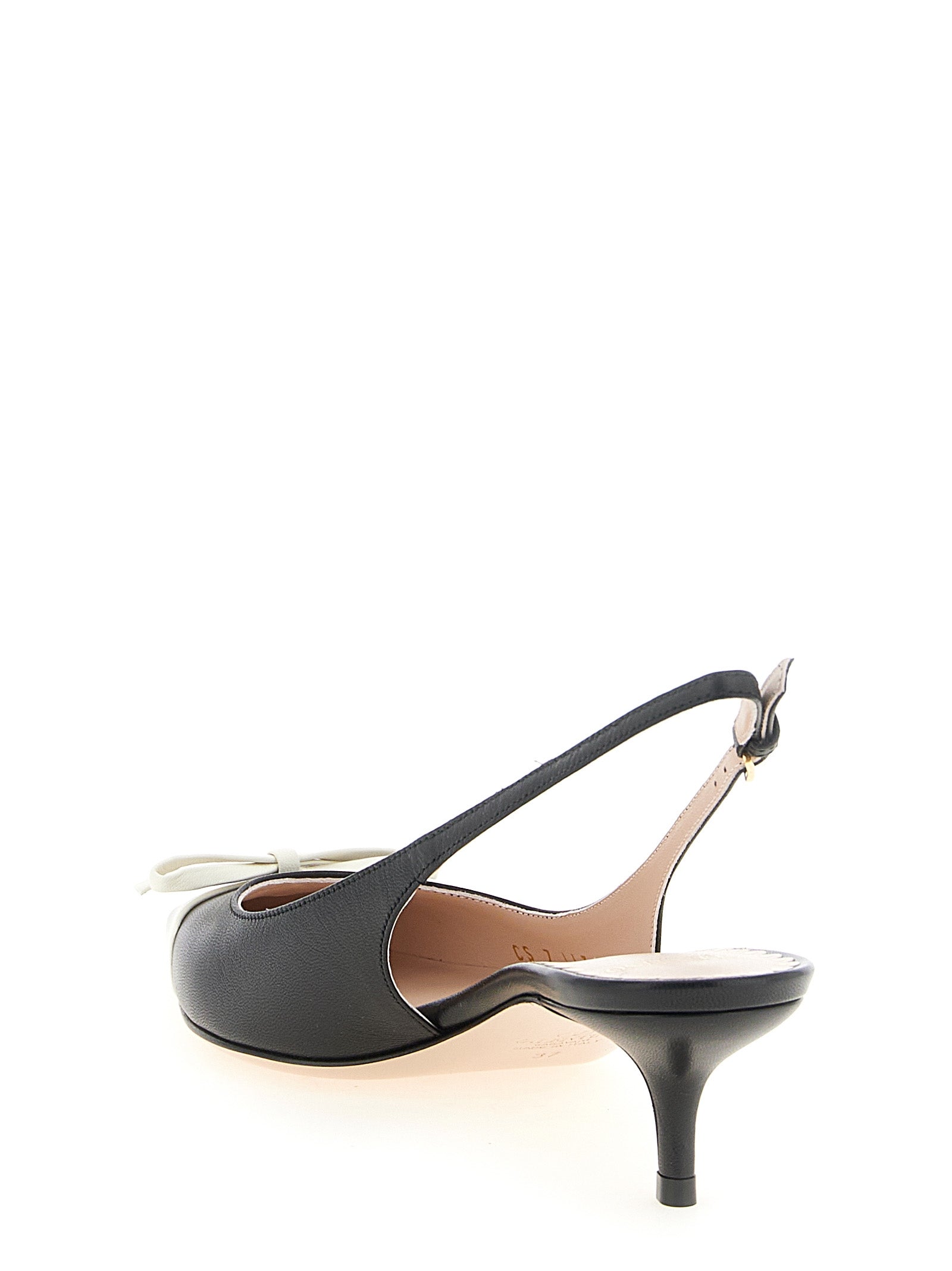 Valentino Garavani Bicolor Leather Mid Heel Pumps Valentino Garavani