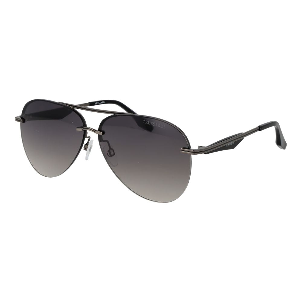 Trussardi Gray Metal Sunglasses Trussardi