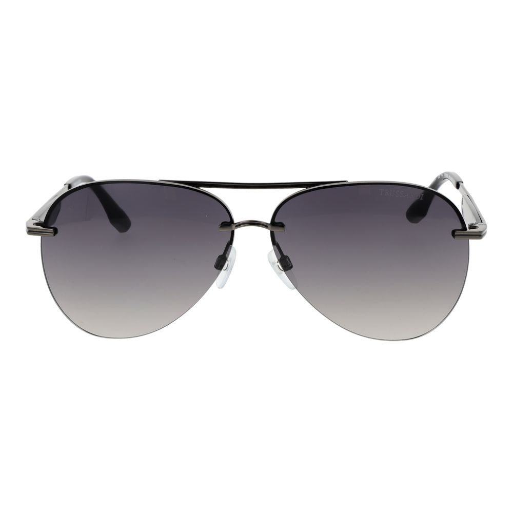 Trussardi Gray Metal Sunglasses Trussardi