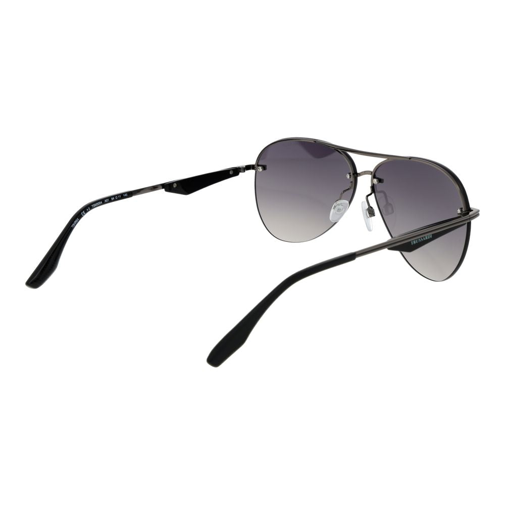 Trussardi Gray Metal Sunglasses Trussardi