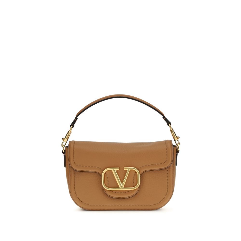 Valentino Garavani Beige Calf Leather Bos Taurus Shoulder Bag Valentino Garavani