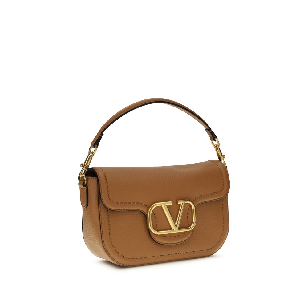Valentino Garavani Beige Calf Leather Bos Taurus Shoulder Bag Valentino Garavani