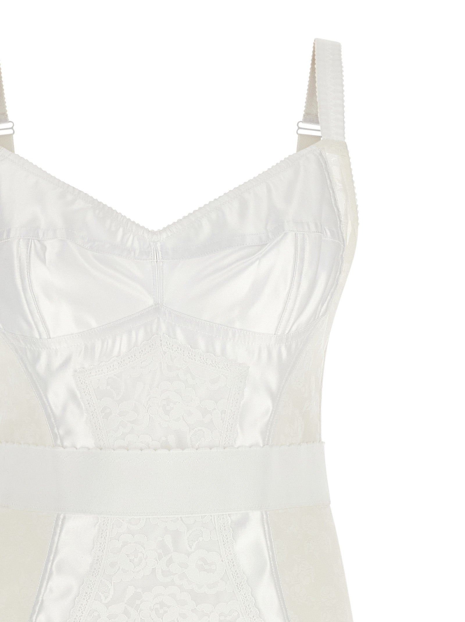 Dolce & Gabbana White Polyamide Midi Dress Dolce & Gabbana