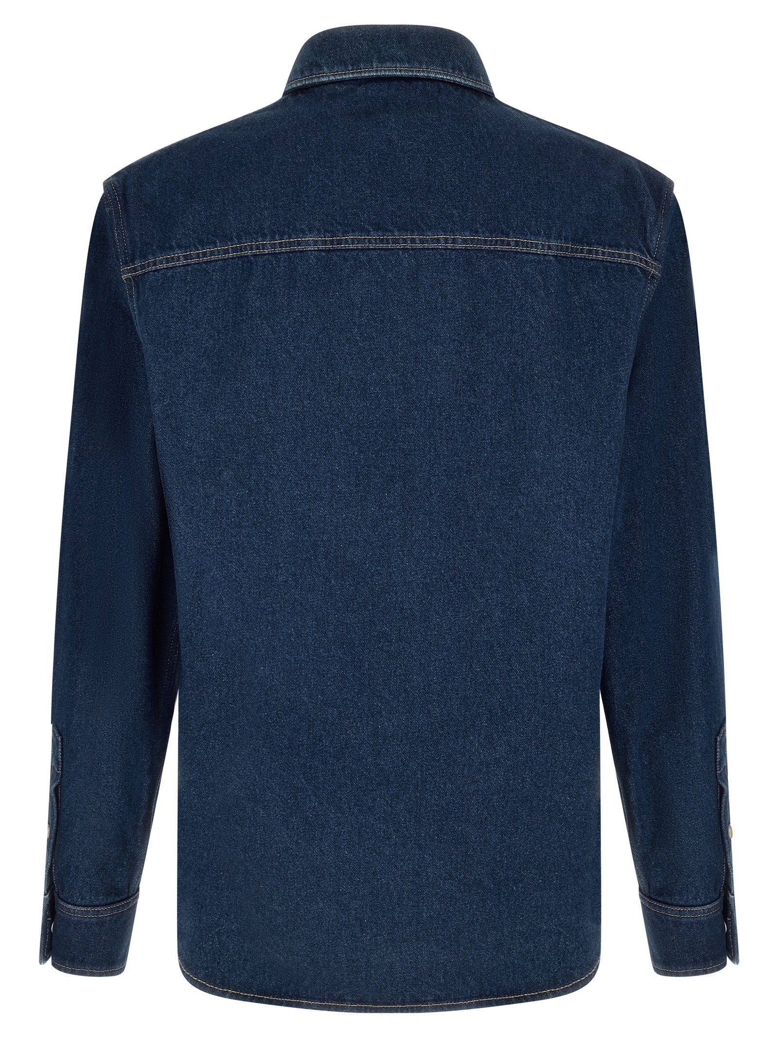 Valentino Garavani Blue Cotton Blouse Valentino Garavani
