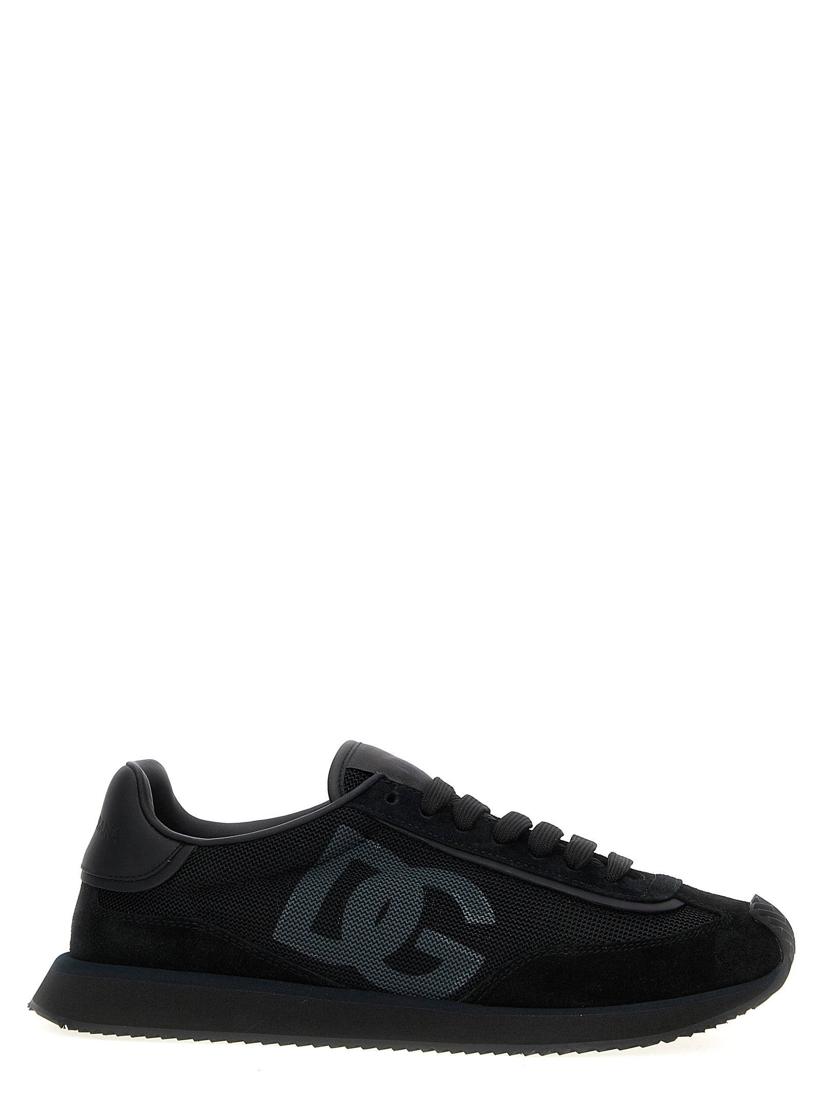 Dolce & Gabbana Black Calfskin Athletic Sneakers Dolce & Gabbana