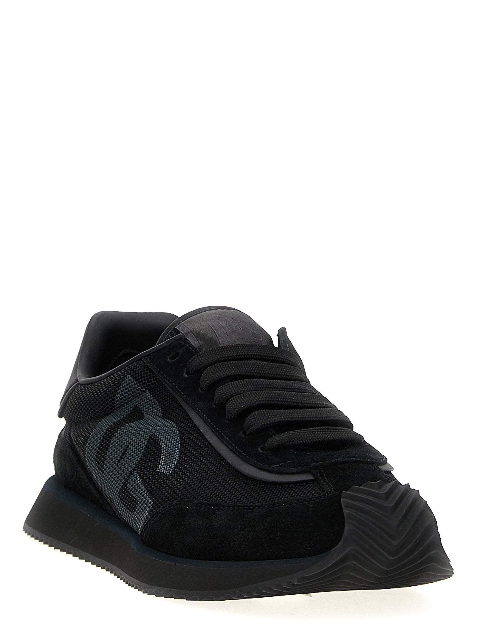 Dolce & Gabbana Black Calfskin Athletic Sneakers Dolce & Gabbana