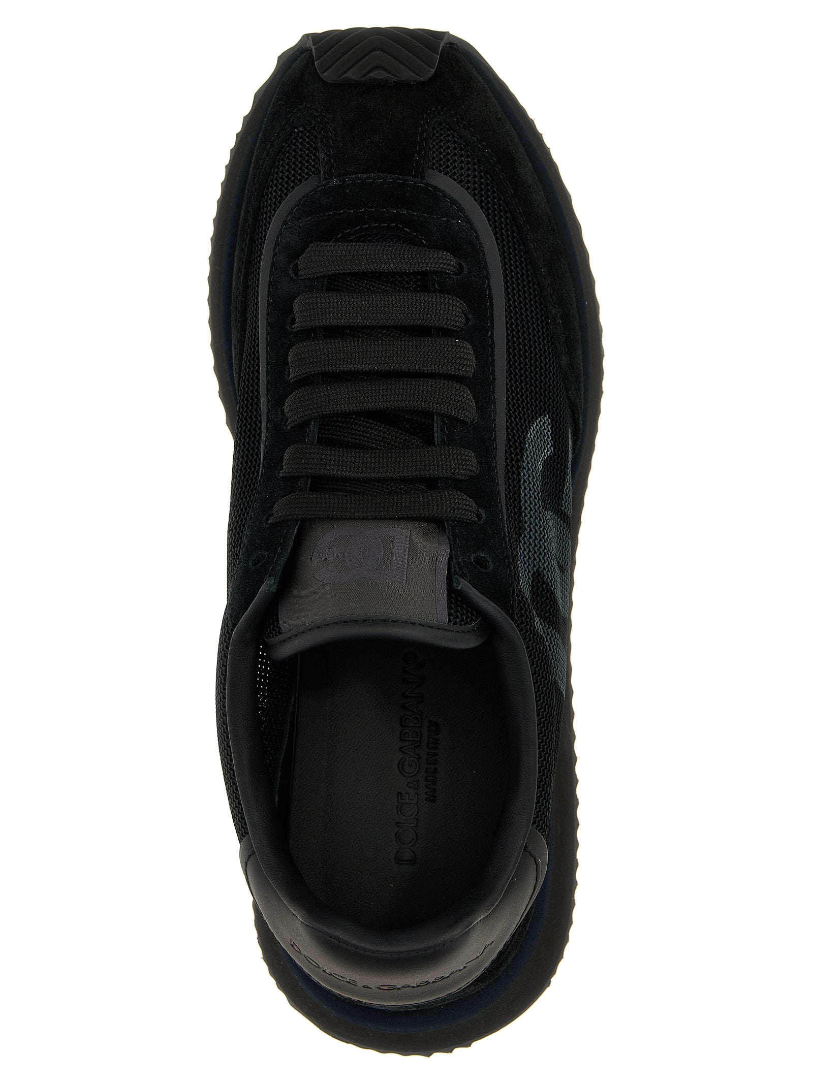 Dolce & Gabbana Black Calfskin Athletic Sneakers Dolce & Gabbana