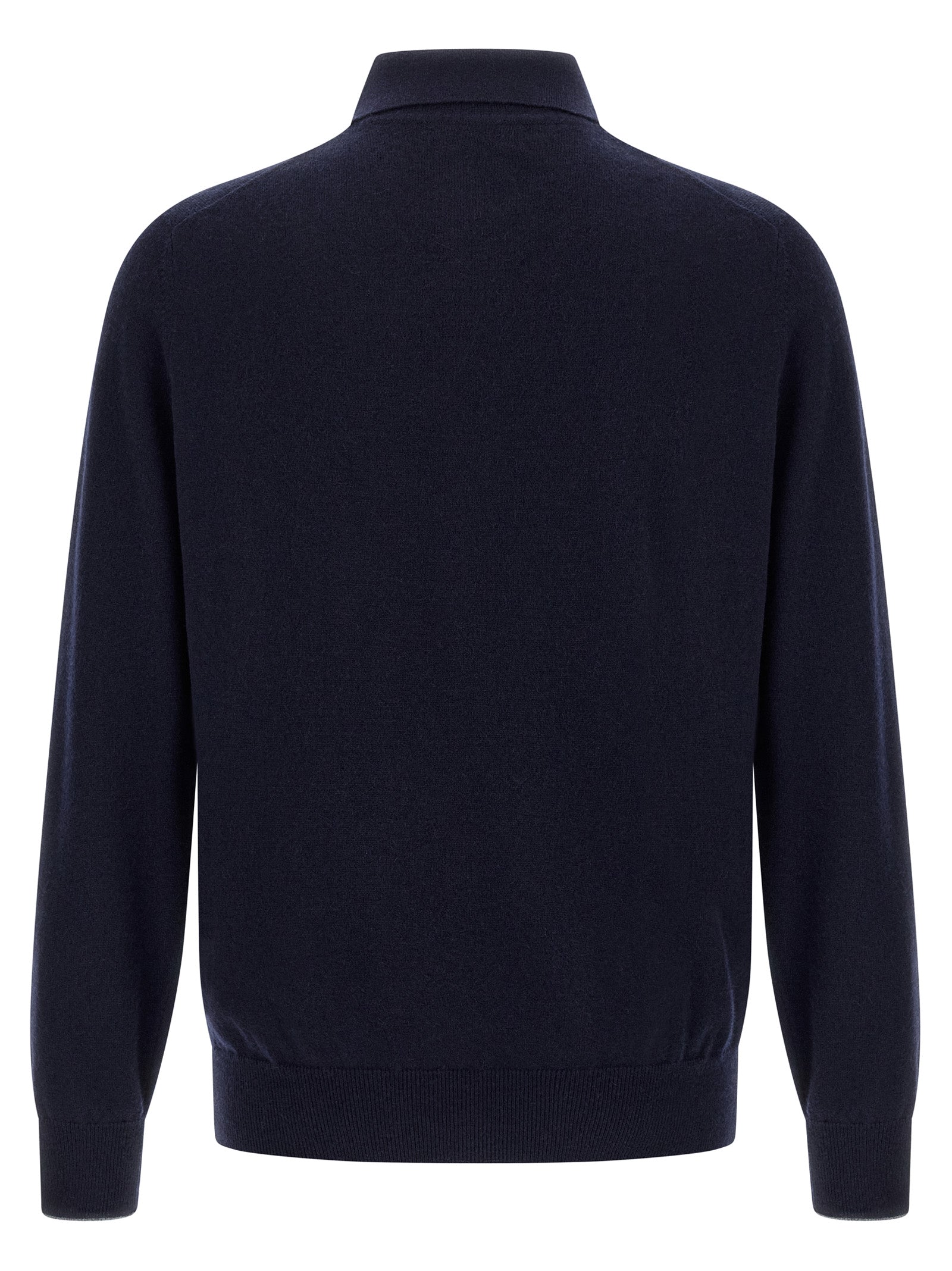Brunello Cucinelli Blue Cashmere Polo Shirt Brunello Cucinelli