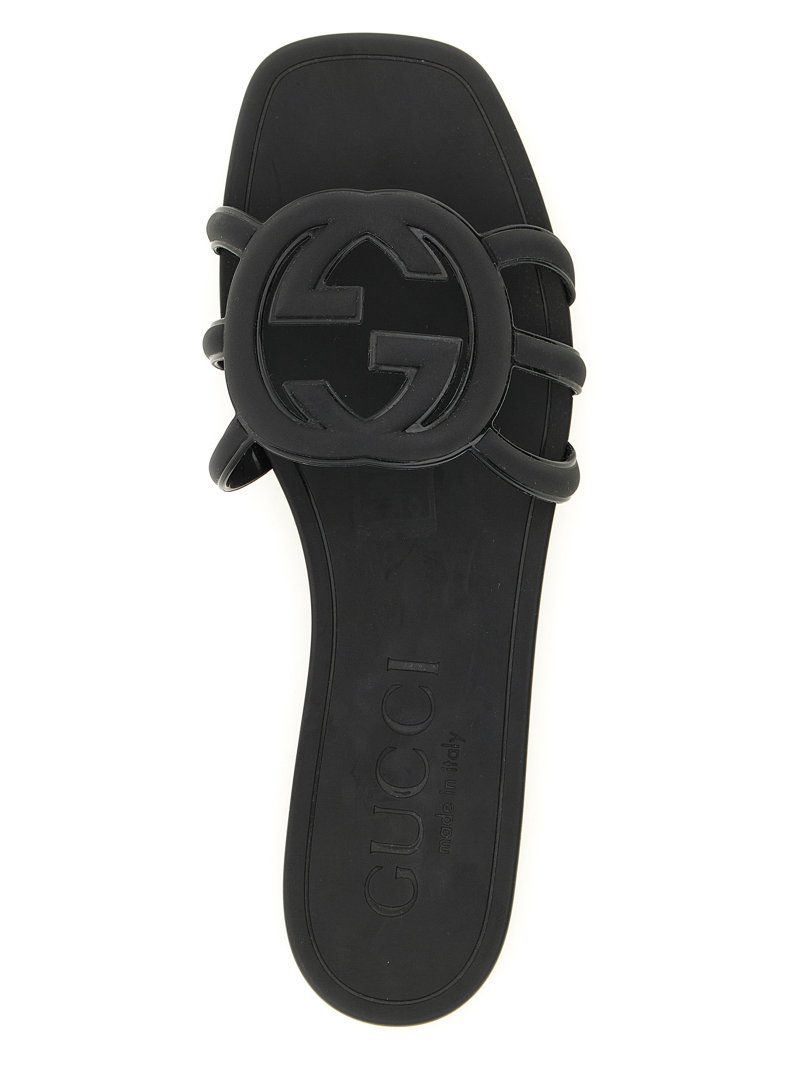 Gucci Black Rubber Slides Gucci