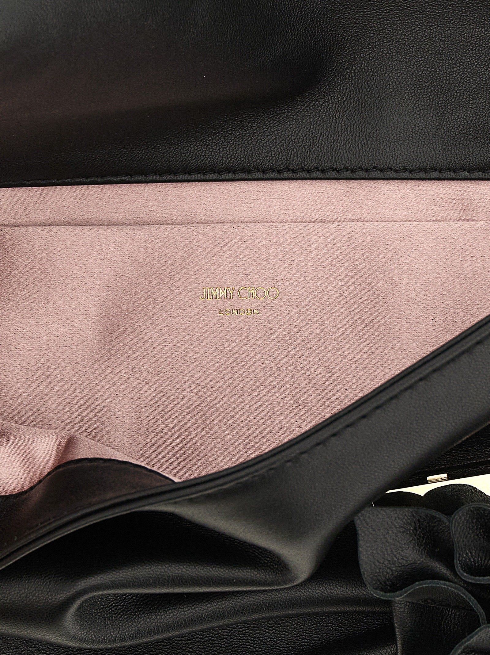Jimmy Choo Black Lamb Leather Clutch Bag Jimmy Choo