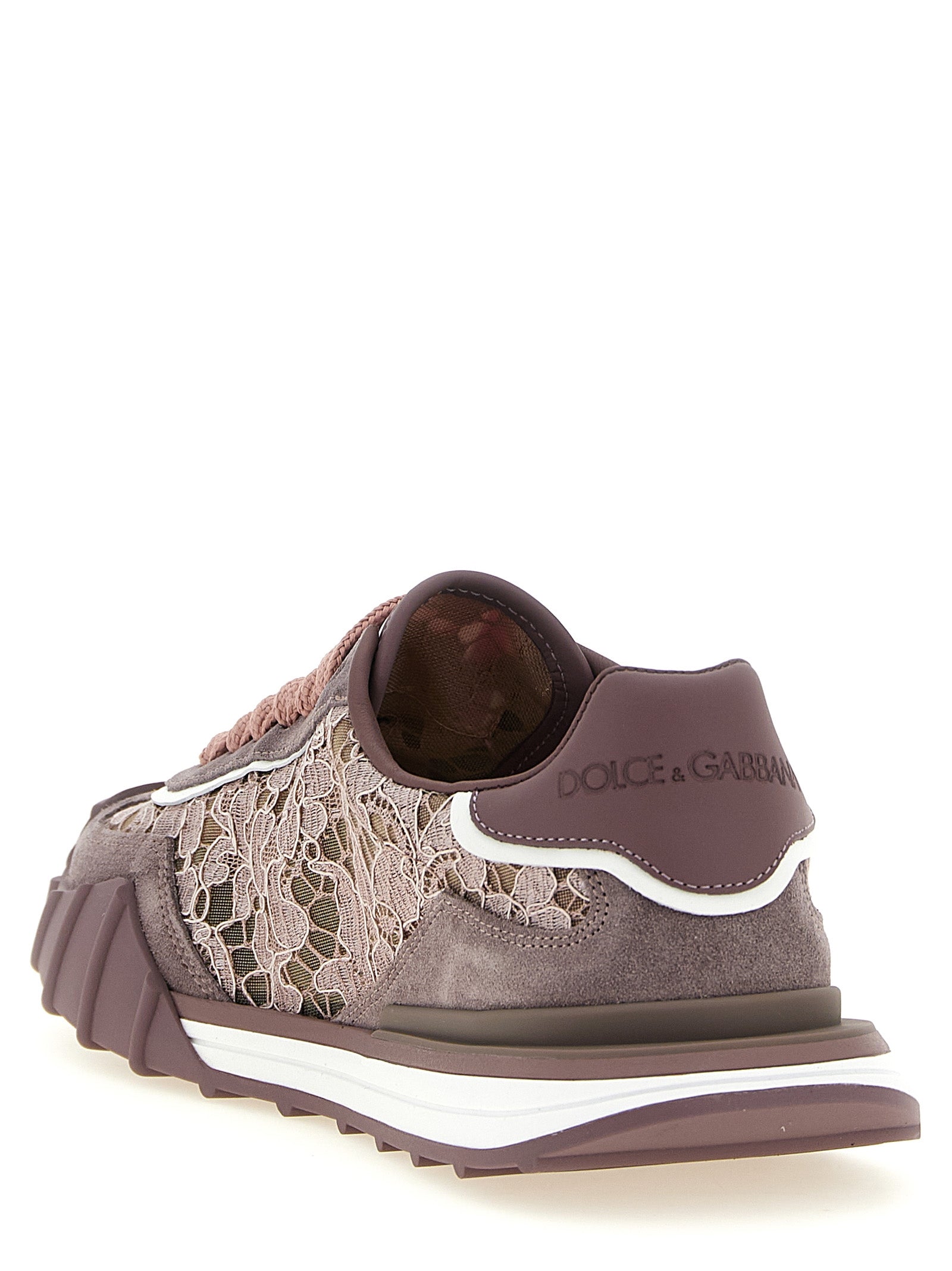 Dolce & Gabbana Purple Leather Athletic Sneakers Dolce & Gabbana
