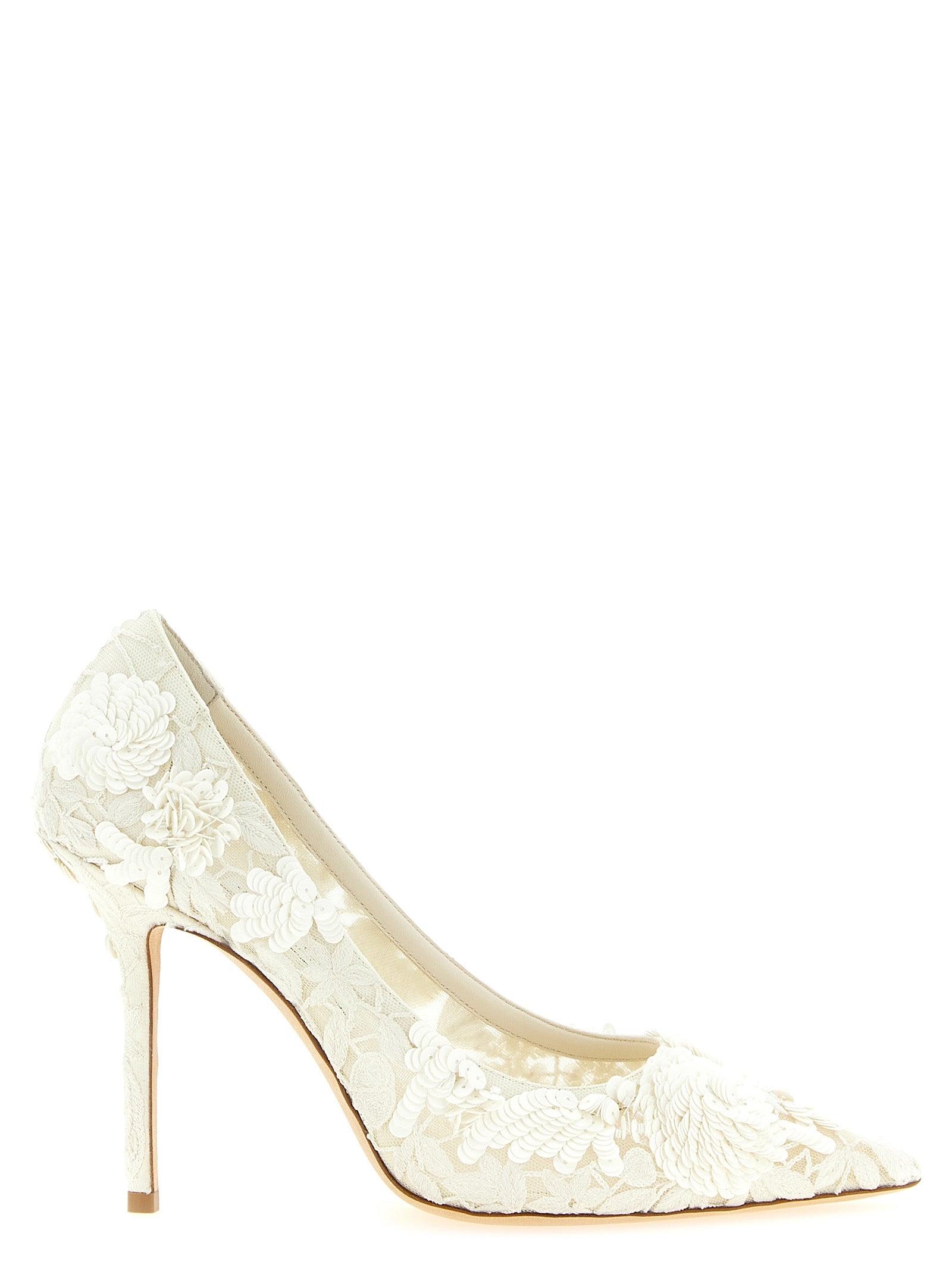 Jimmy Choo Beige Tencel High Heel Pumps Jimmy Choo