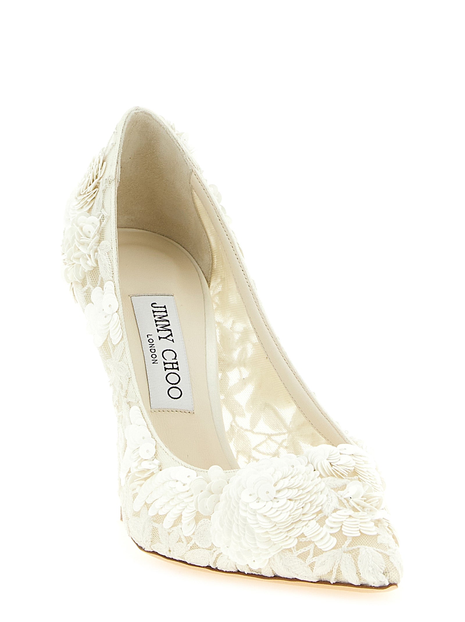 Jimmy Choo Beige Tencel High Heel Pumps Jimmy Choo