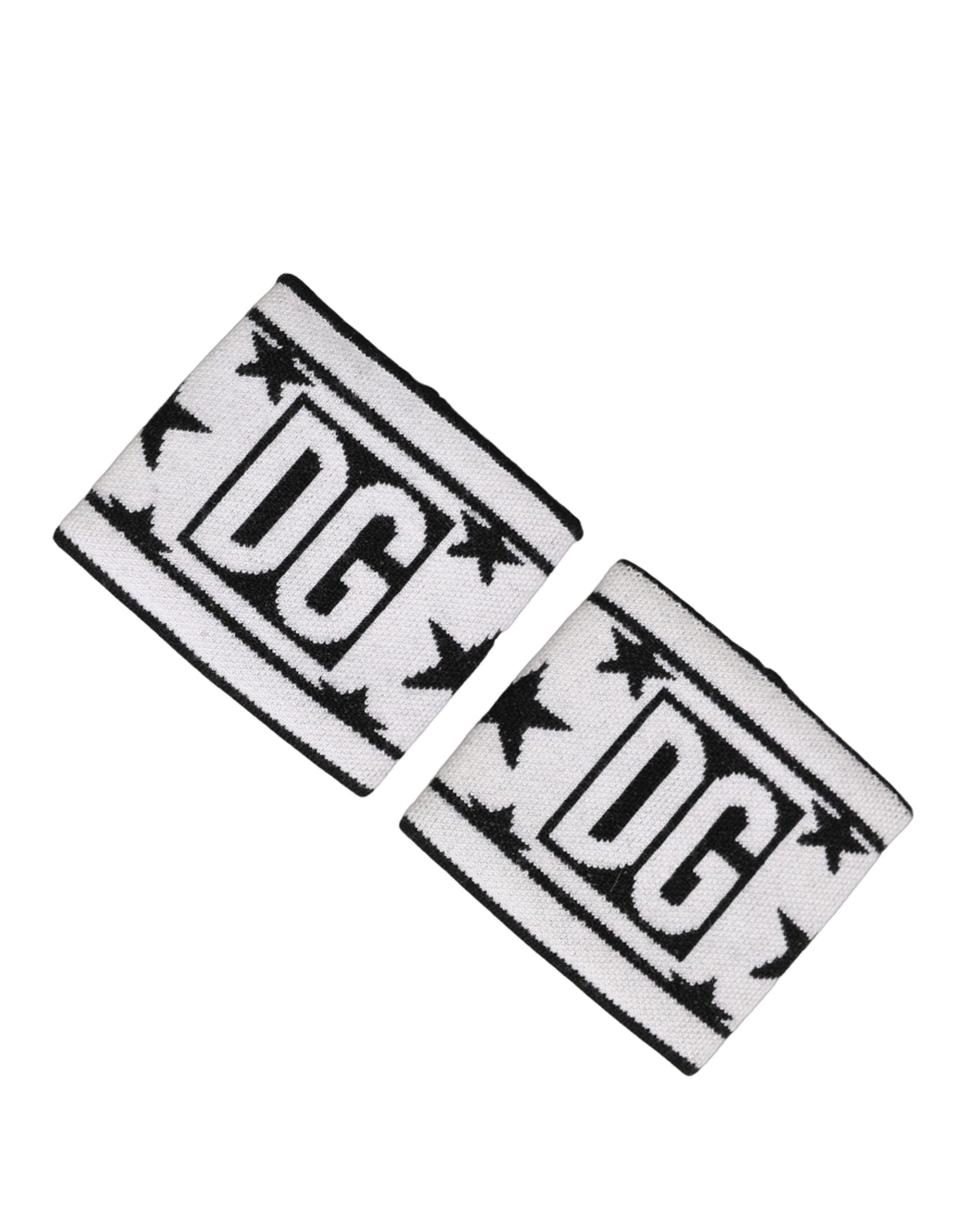 Dolce & Gabbana Men Set White Black Wool Logo #DGMILLENNIALS Wristband Dolce & Gabbana