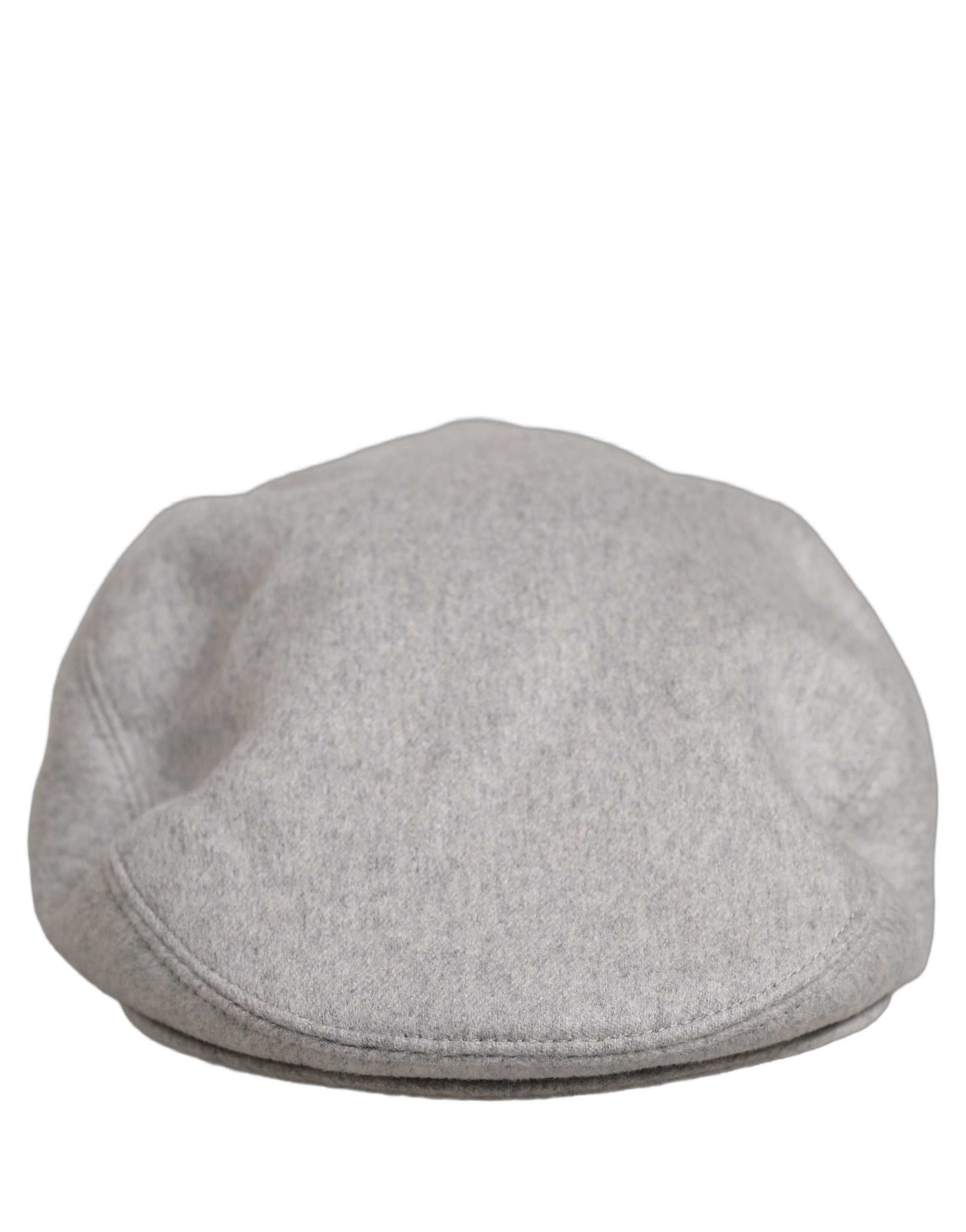 Dolce & Gabbana Men Light Grey Cashmere Newsboy Cabbie Cap Hat Dolce & Gabbana
