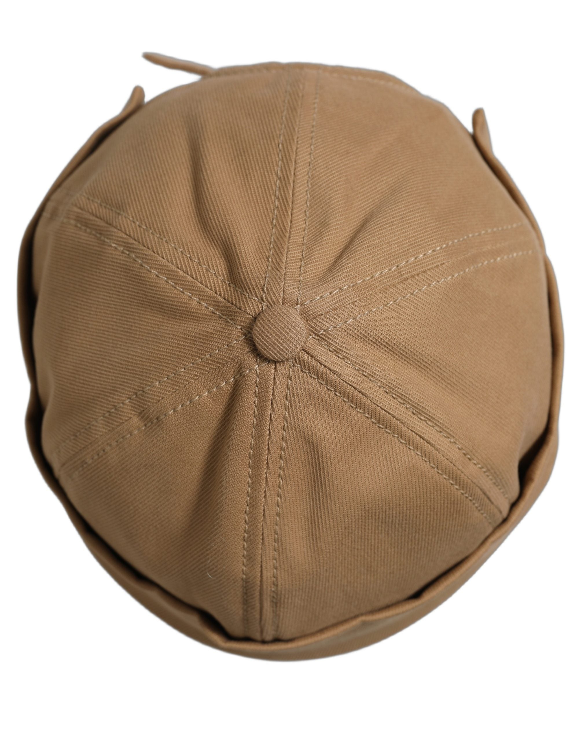Dolce & Gabbana Men Khaki Cotton Docker Capello Brimless Hat Dolce & Gabbana