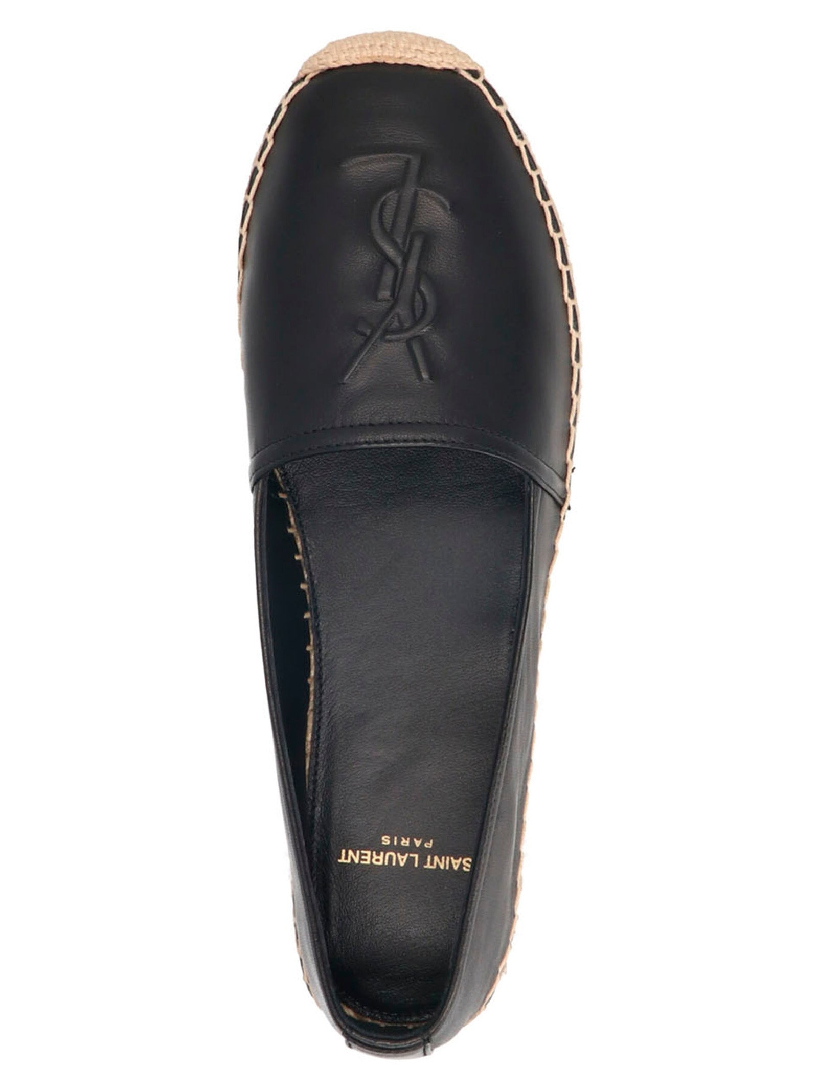 Saint Laurent Black Lamb Leather Espadrilles Saint Laurent