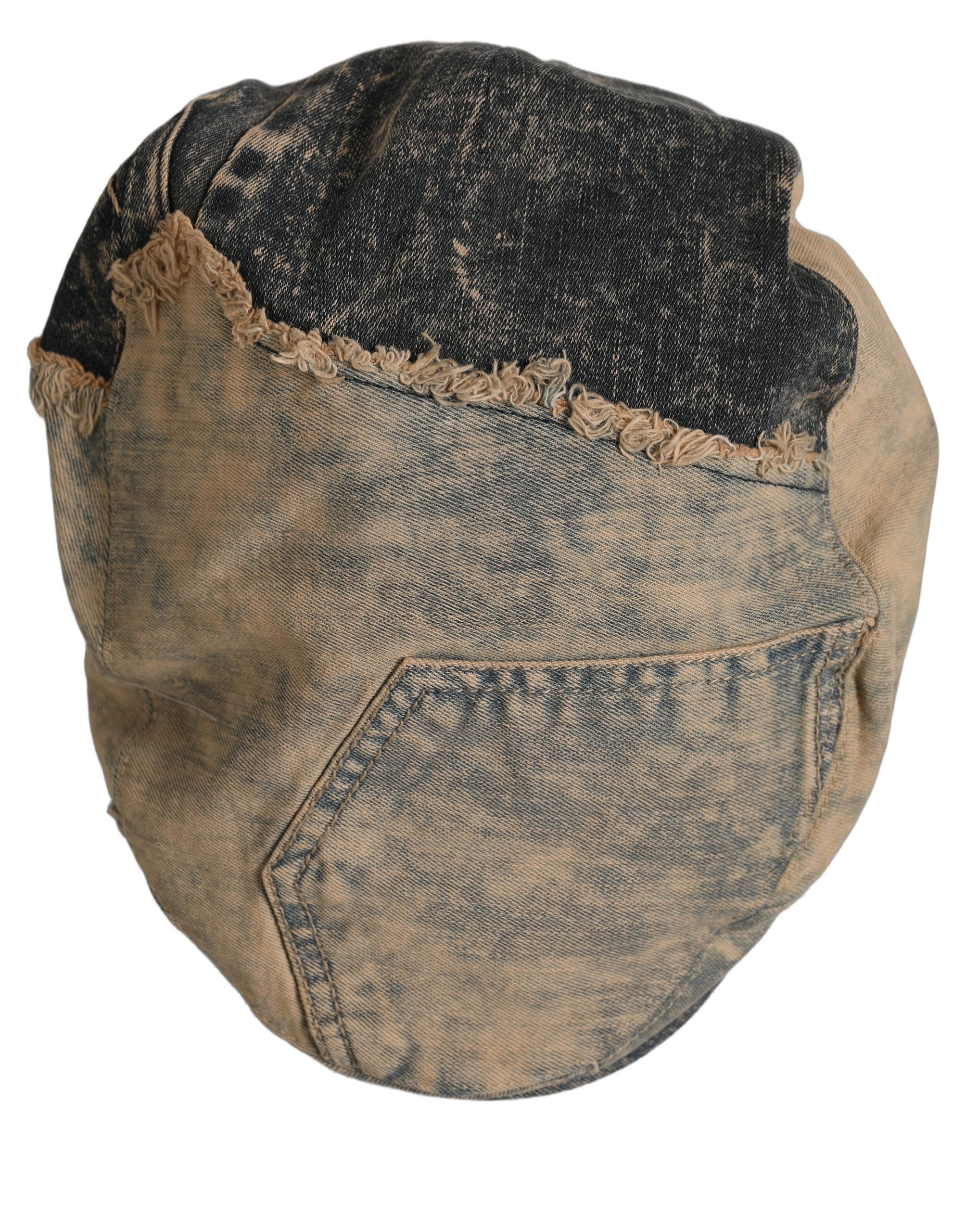 Dolce & Gabbana Brown Cotton Denim Newsboy Capello Cabbie Hat Dolce & Gabbana