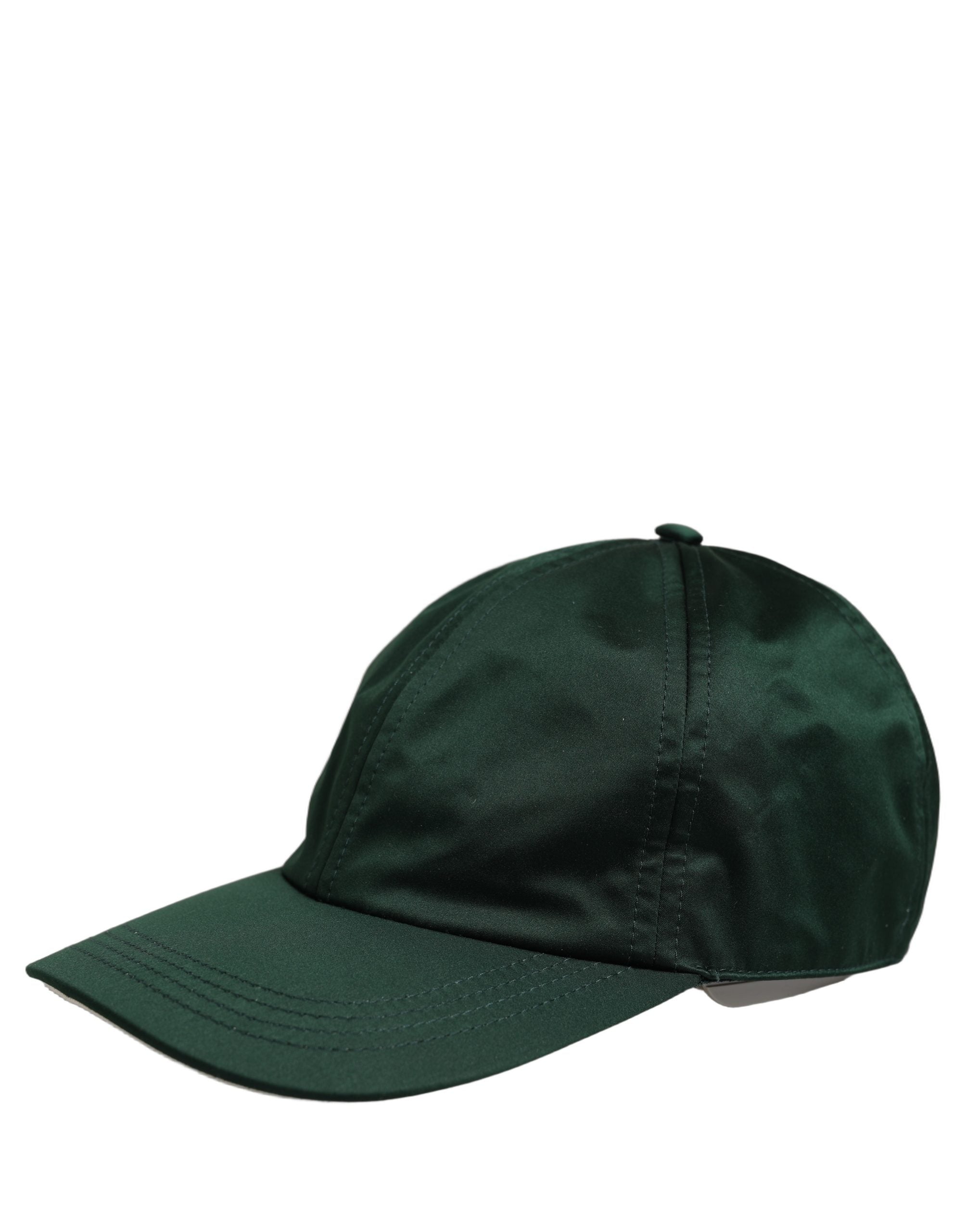 Dolce & Gabbana Men Deep Green Cotton Baseball Cap 6 Panels Hat Dolce & Gabbana