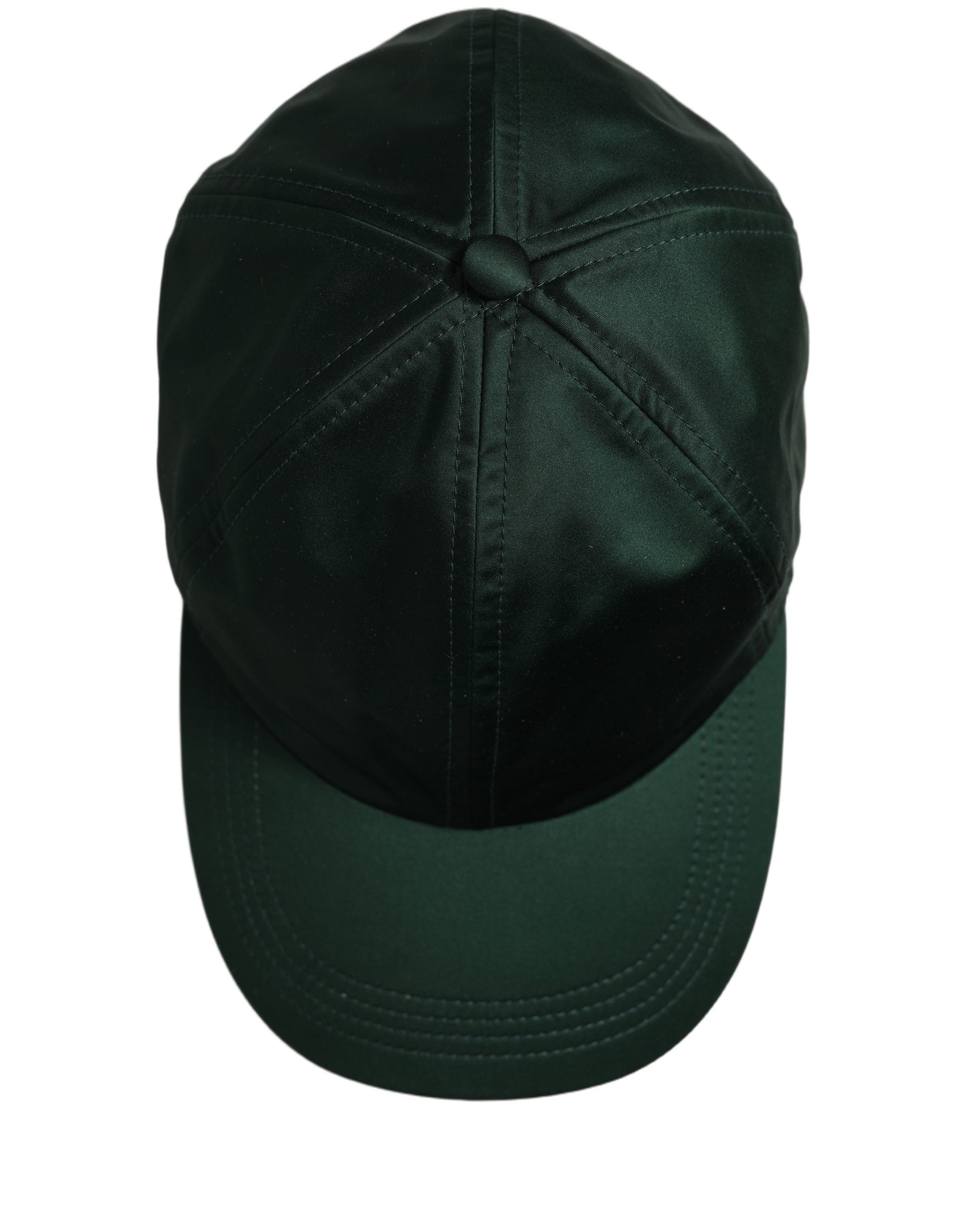 Dolce & Gabbana Men Deep Green Cotton Baseball Cap 6 Panels Hat Dolce & Gabbana