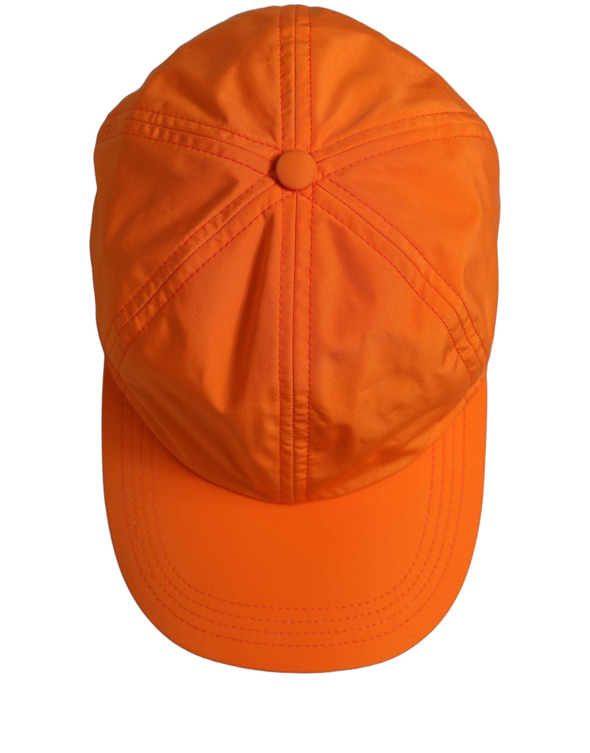 Dolce & Gabbana Men Orange Polyester Baseball Cap 6 Panels Hat Dolce & Gabbana
