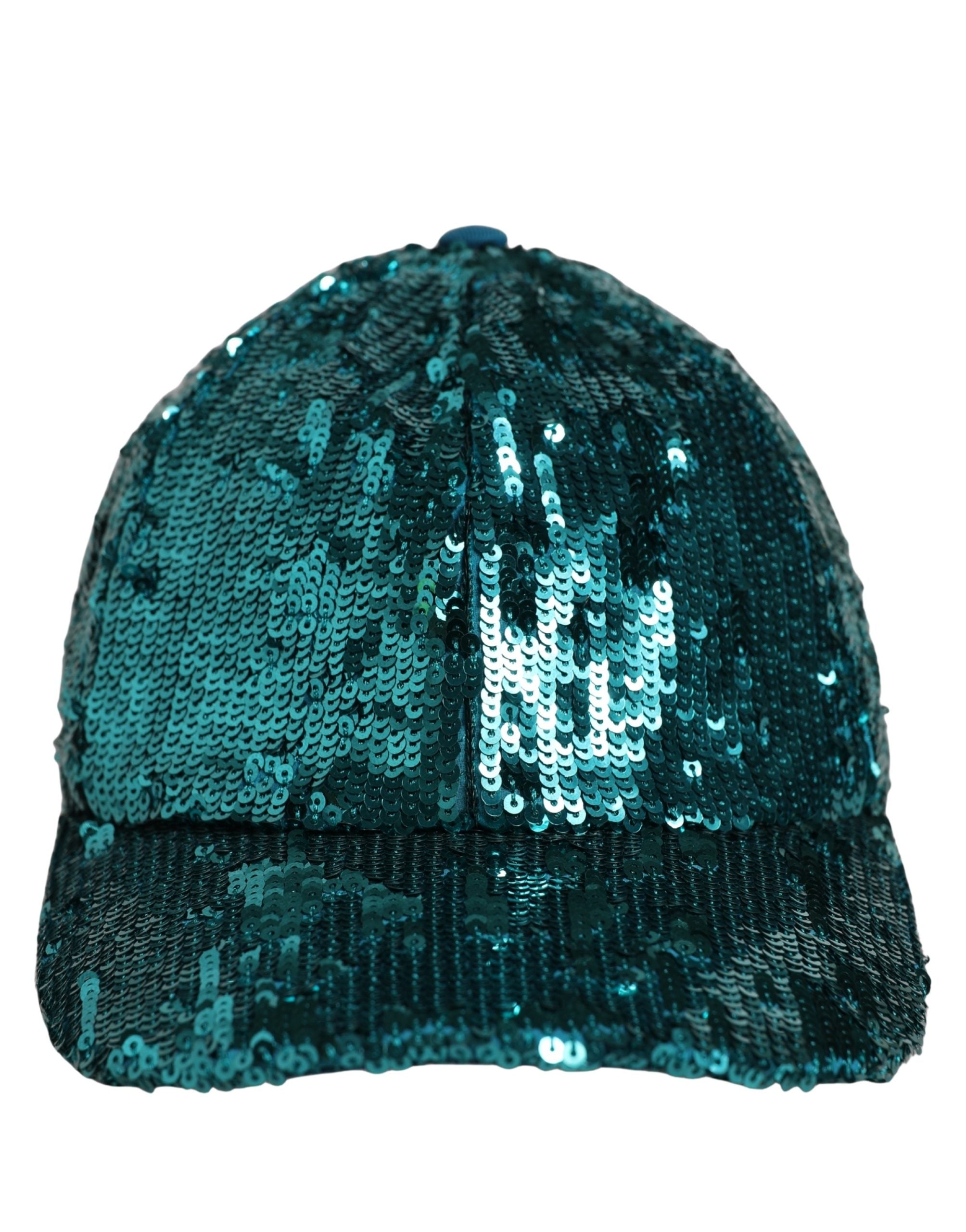 Dolce & Gabbana Men Green Cotton Sequin Baseball Cap 6 Panels Hat Dolce & Gabbana