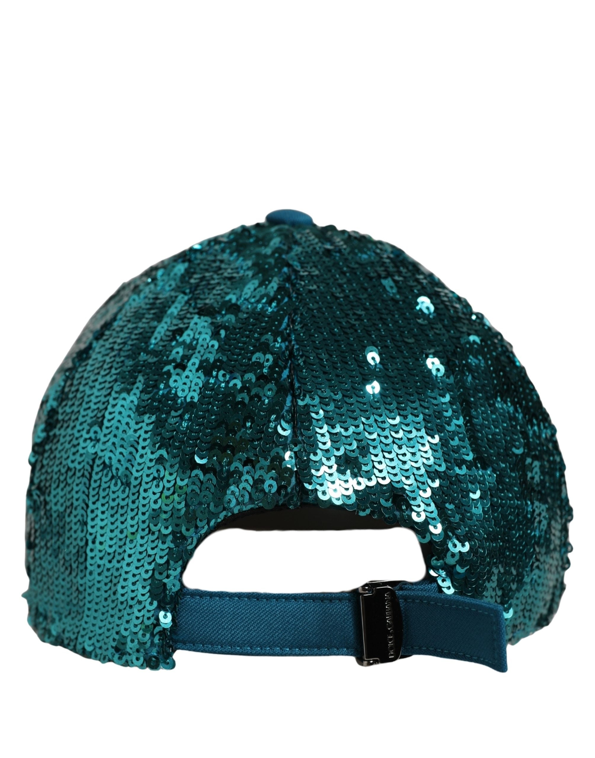 Dolce & Gabbana Men Green Cotton Sequin Baseball Cap 6 Panels Hat Dolce & Gabbana