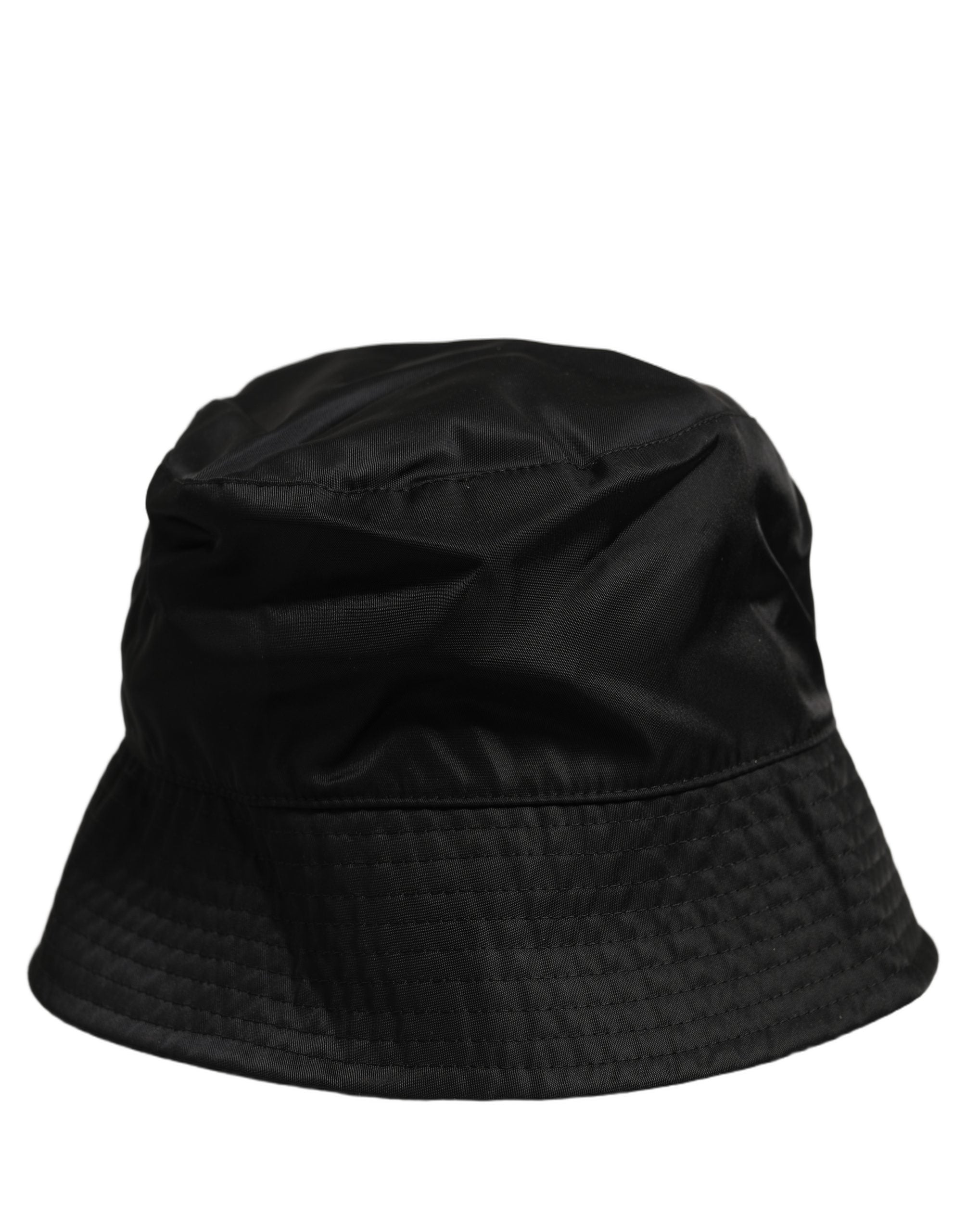 Dolce & Gabbana Men Black Nylon Wide Brim Bucket Capello Hat Dolce & Gabbana