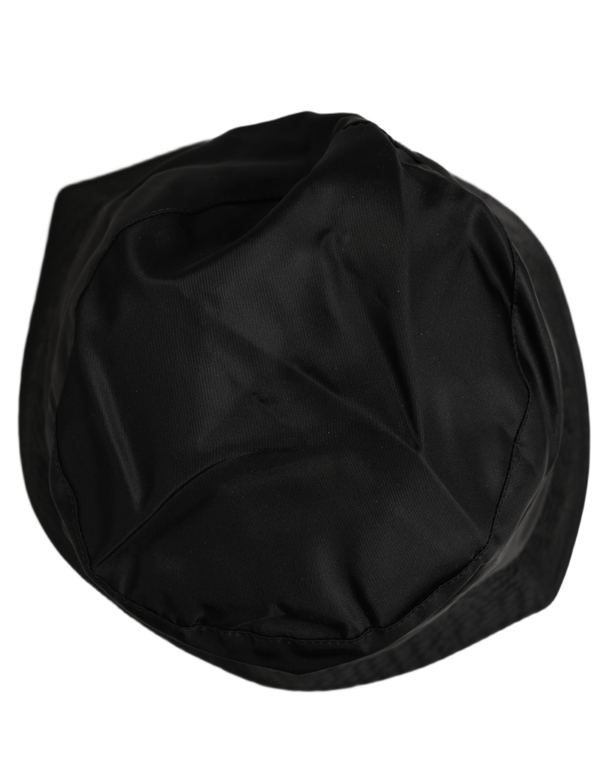 Dolce & Gabbana Men Black Nylon Wide Brim Bucket Capello Hat Dolce & Gabbana