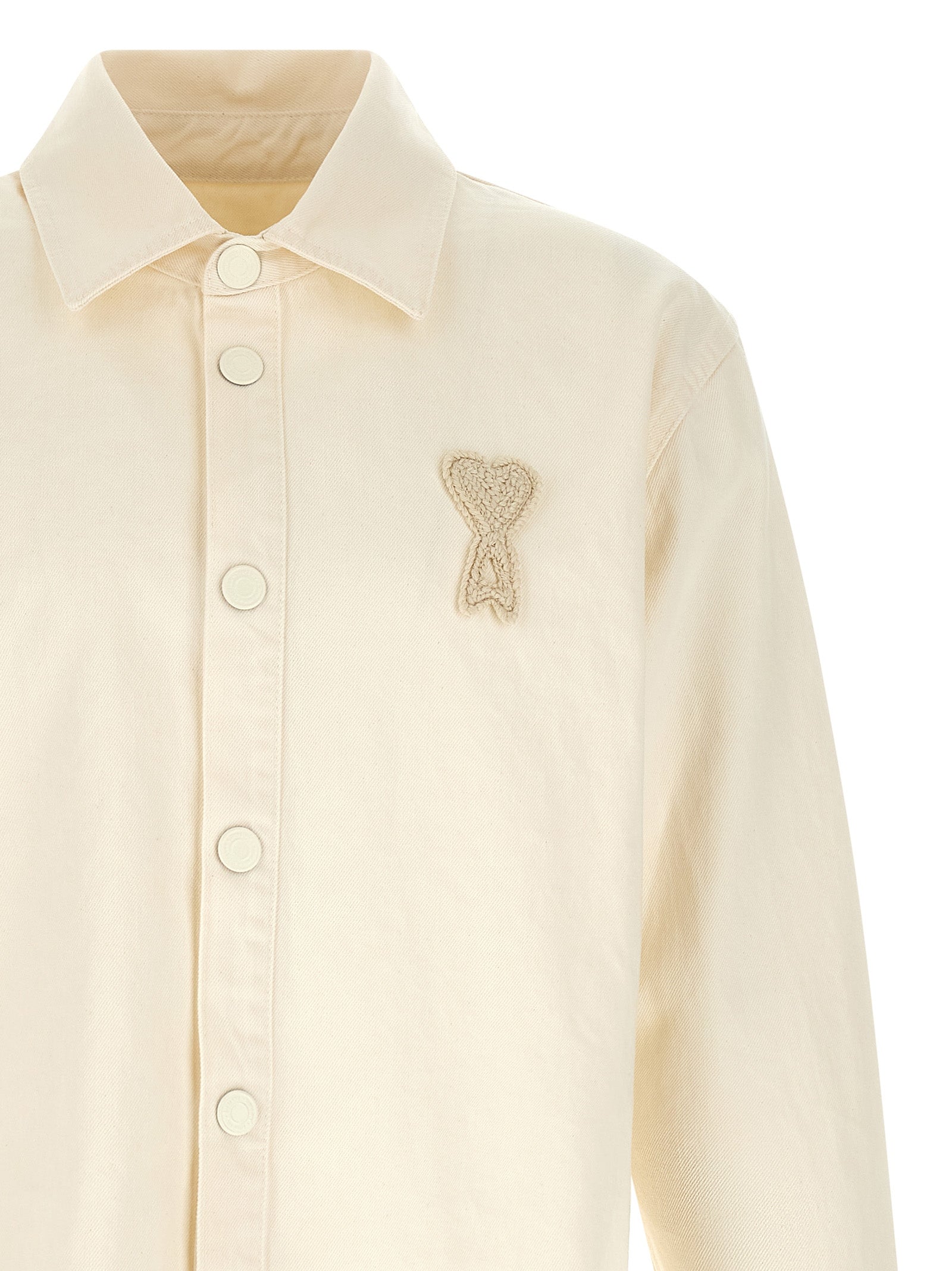 Ami Paris Beige Cotton Blouse Ami Paris