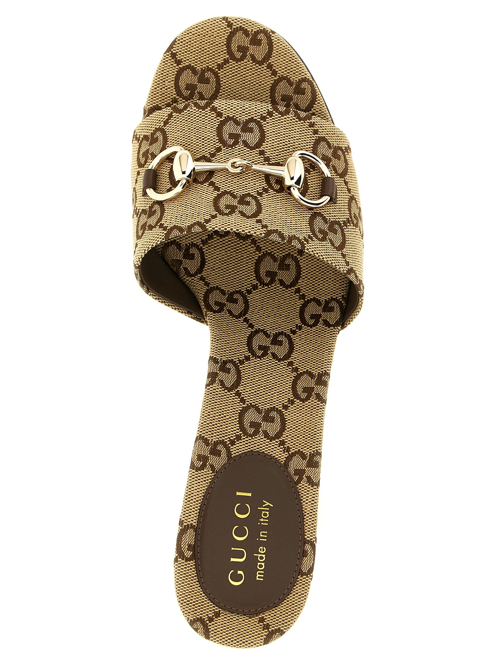 Gucci Beige Cotton Slides Gucci