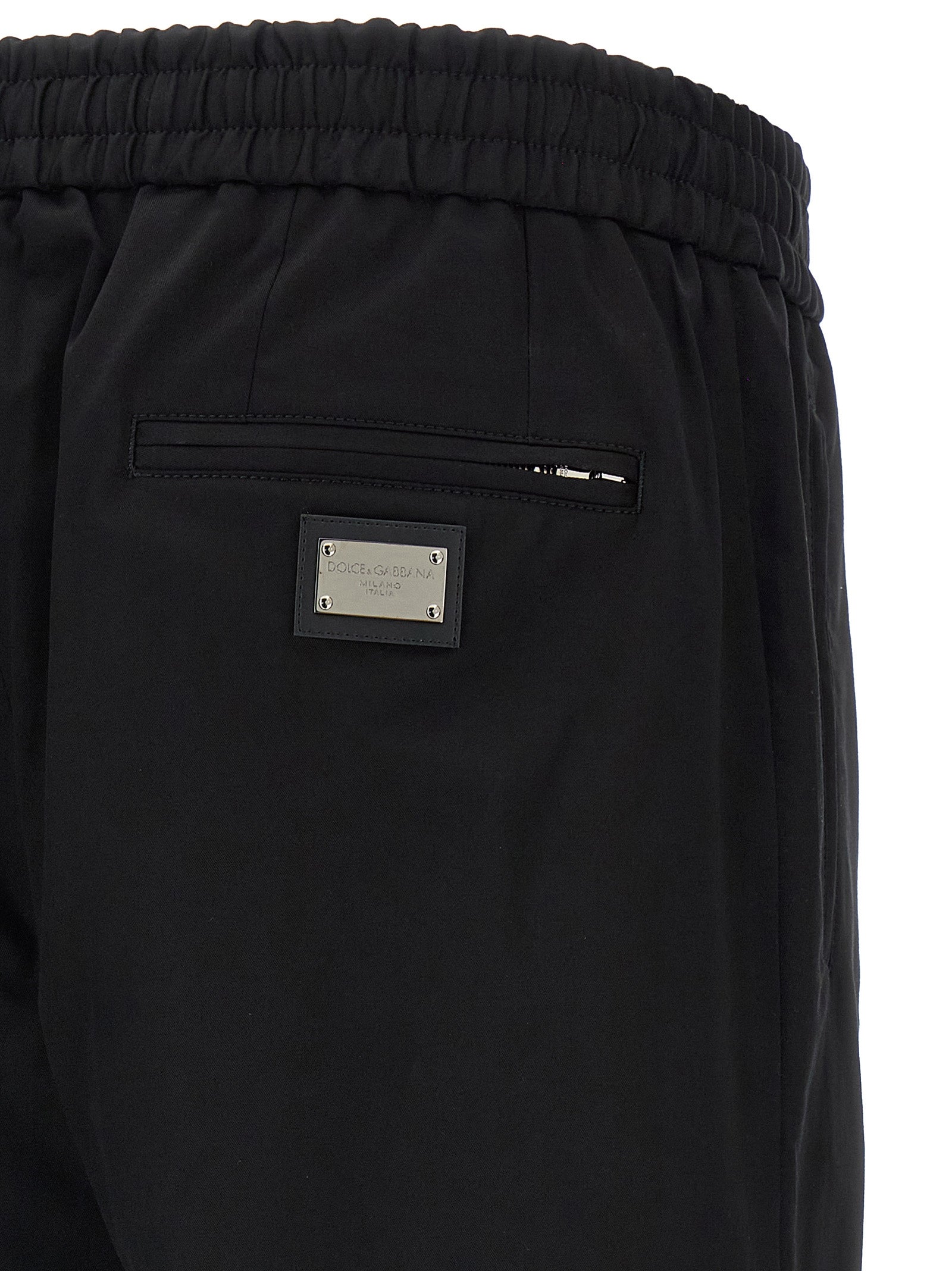 Dolce & Gabbana Black Cotton Casual Pants Dolce & Gabbana