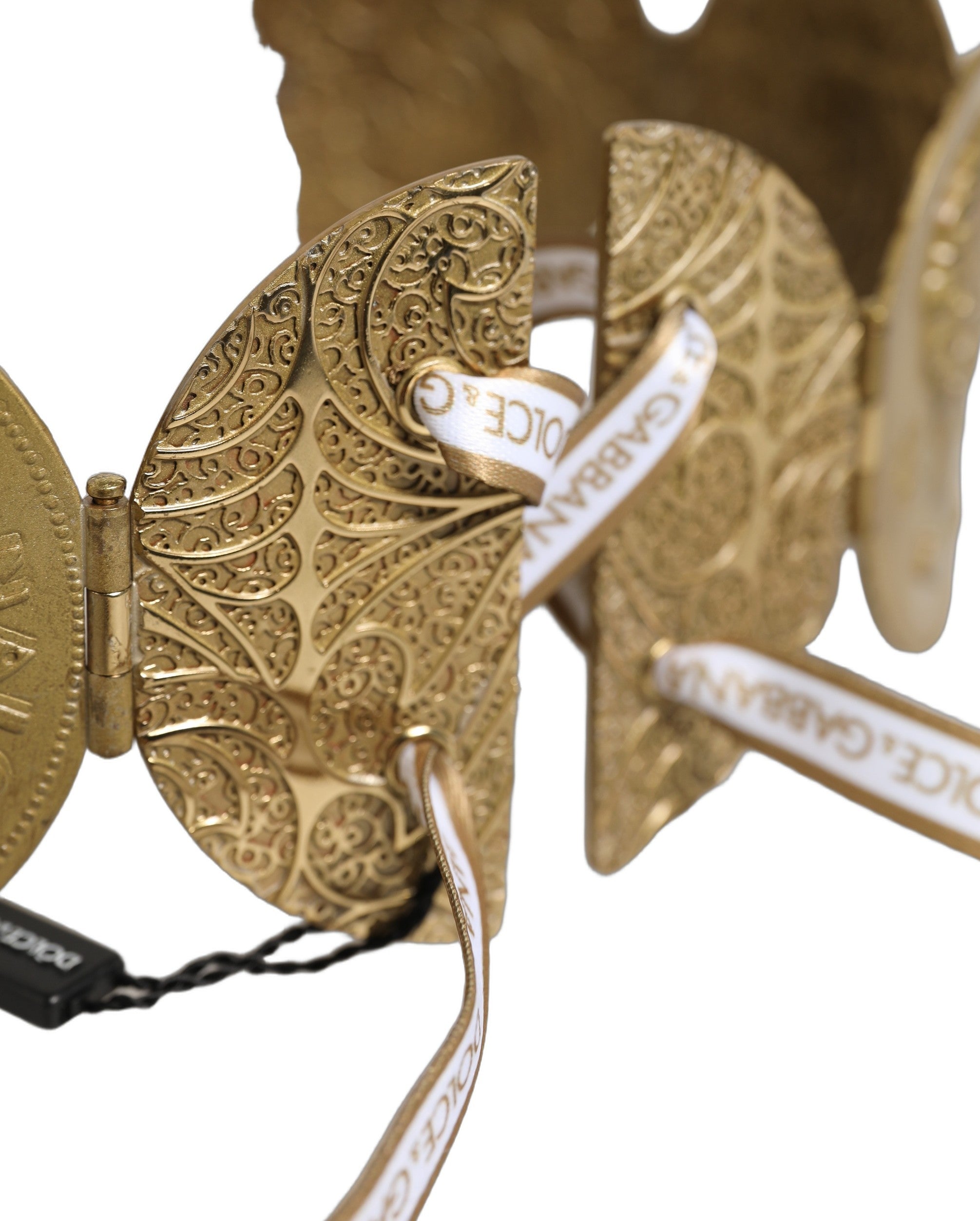 Dolce & Gabbana Gold Tone Brass Coin Metal Waist Cintura Belt Dolce & Gabbana