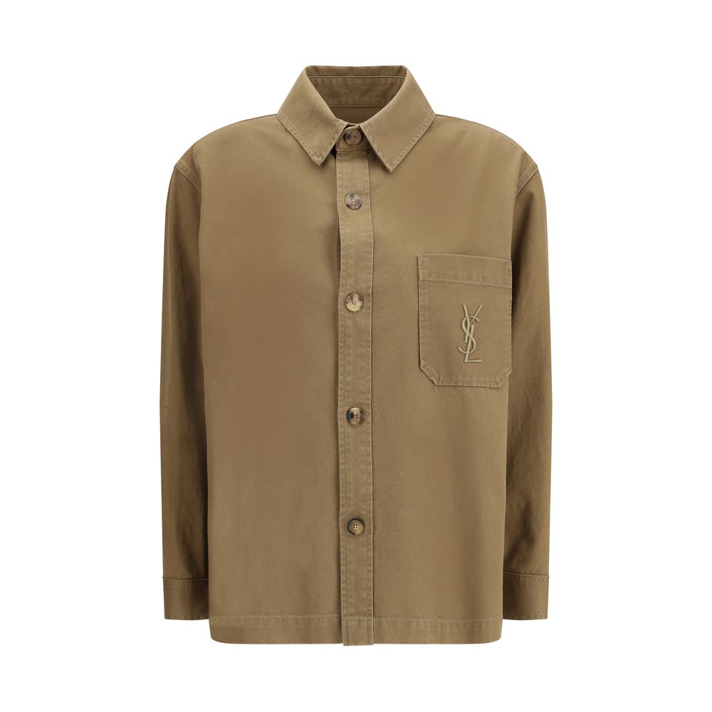Saint Laurent Bicolor Cotton Denim Jacket Saint Laurent