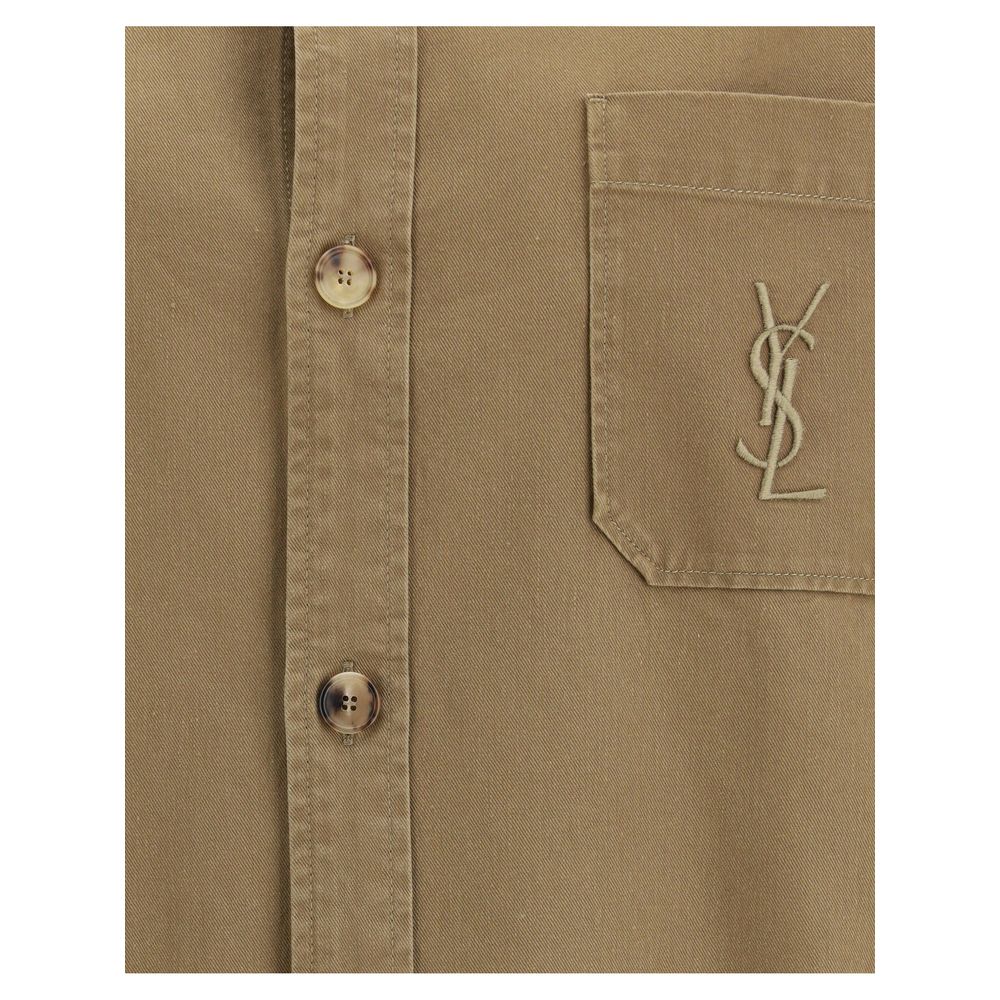 Saint Laurent Bicolor Cotton Denim Jacket Saint Laurent
