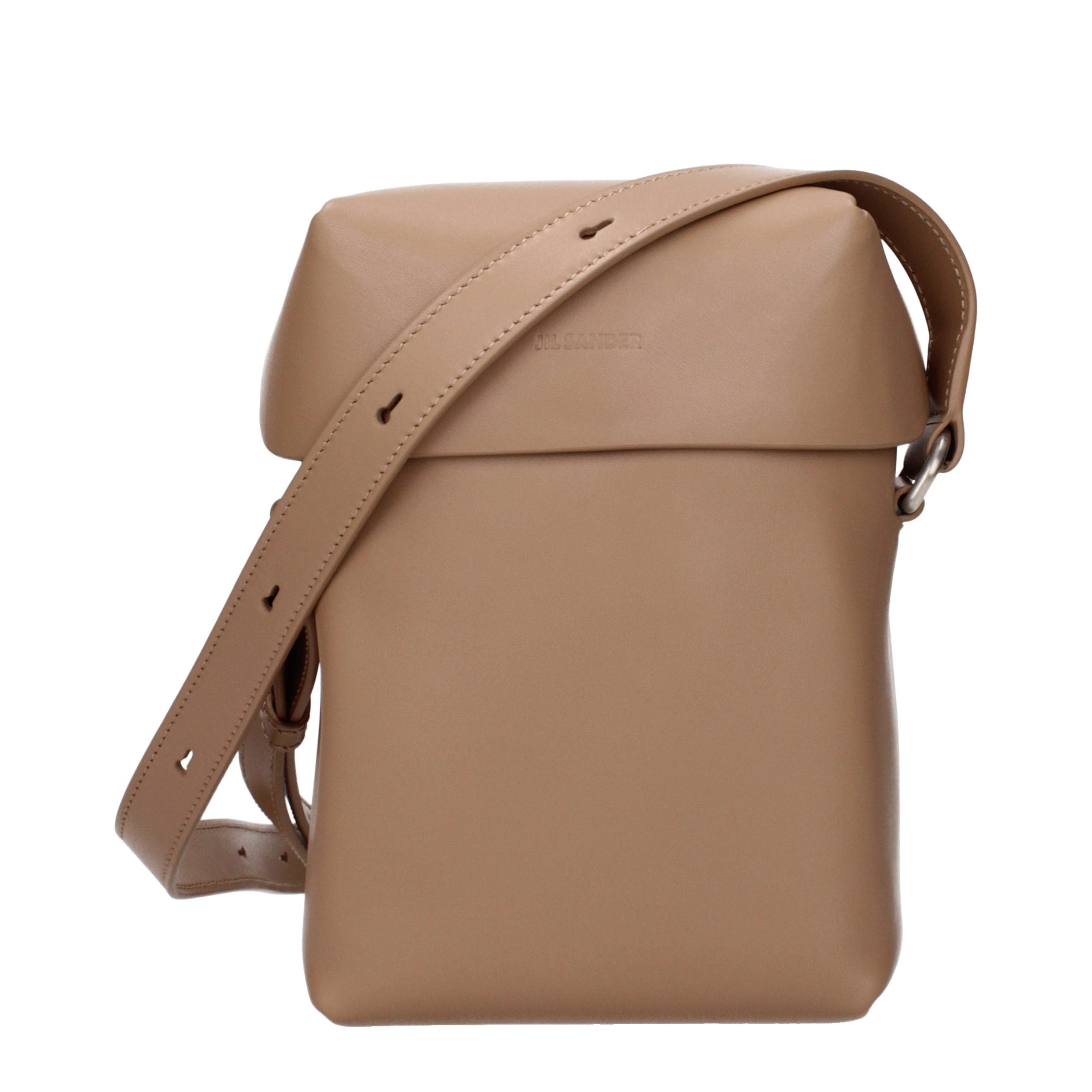 Jil Sander Brown Leather Crossbody Bag Jil Sander