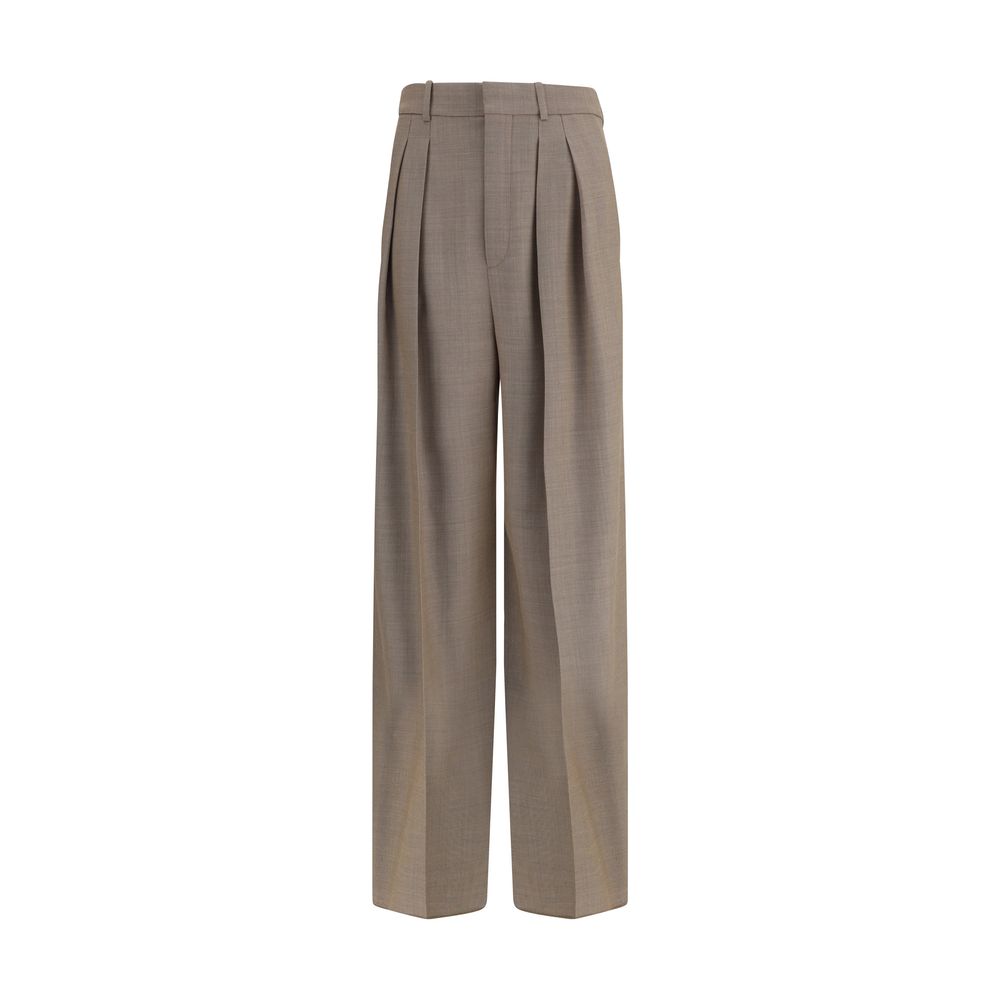Saint Laurent Beige Wool Casual Pants Saint Laurent