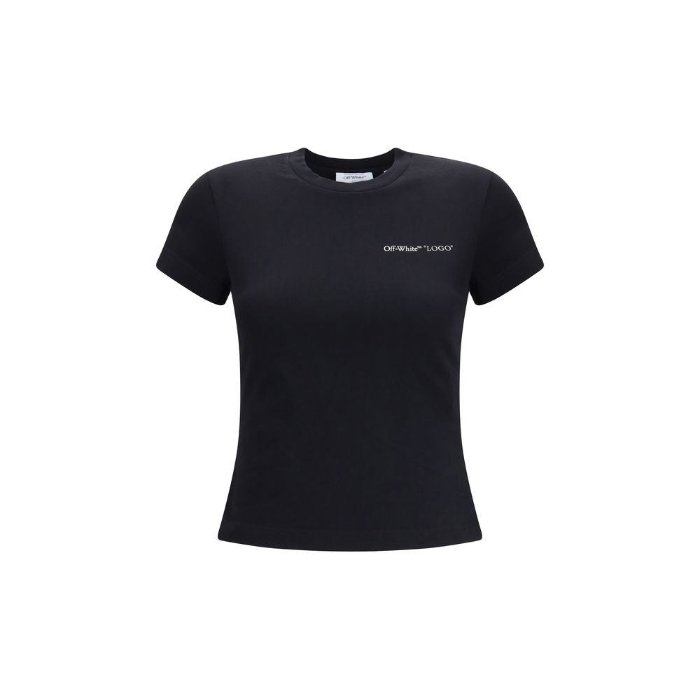 Off-White Black Cotton T-Shirt Off-White