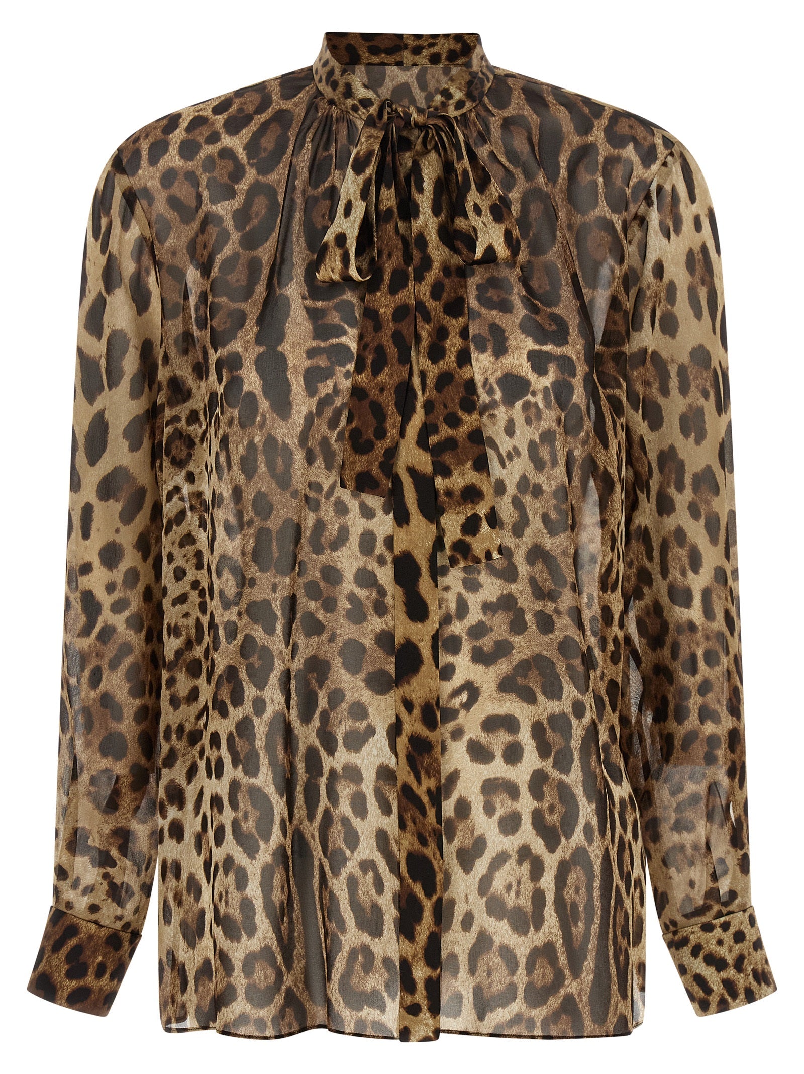 Dolce & Gabbana Brown Silk Blouse Dolce & Gabbana
