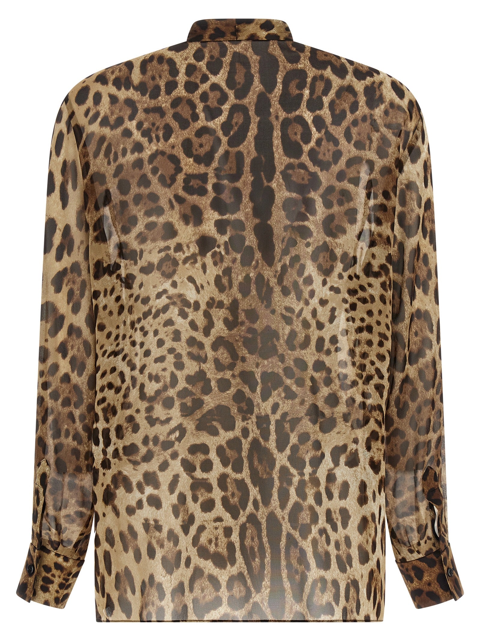 Dolce & Gabbana Brown Silk Blouse Dolce & Gabbana