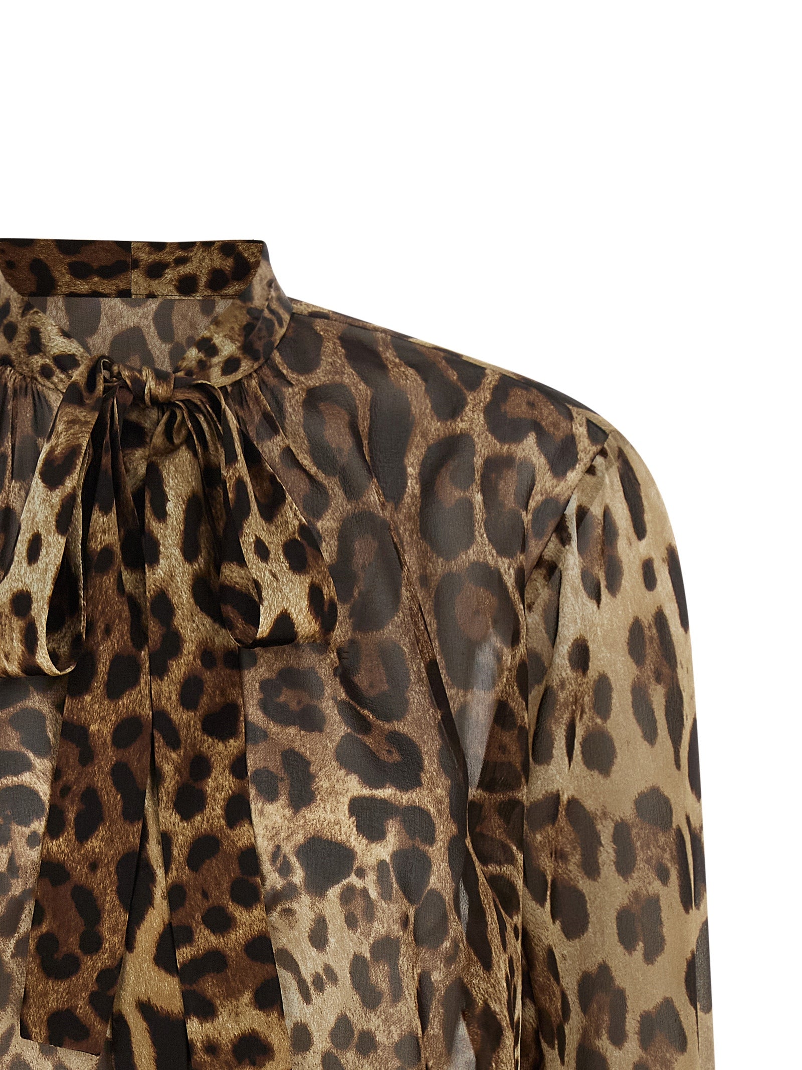 Dolce & Gabbana Brown Silk Blouse Dolce & Gabbana